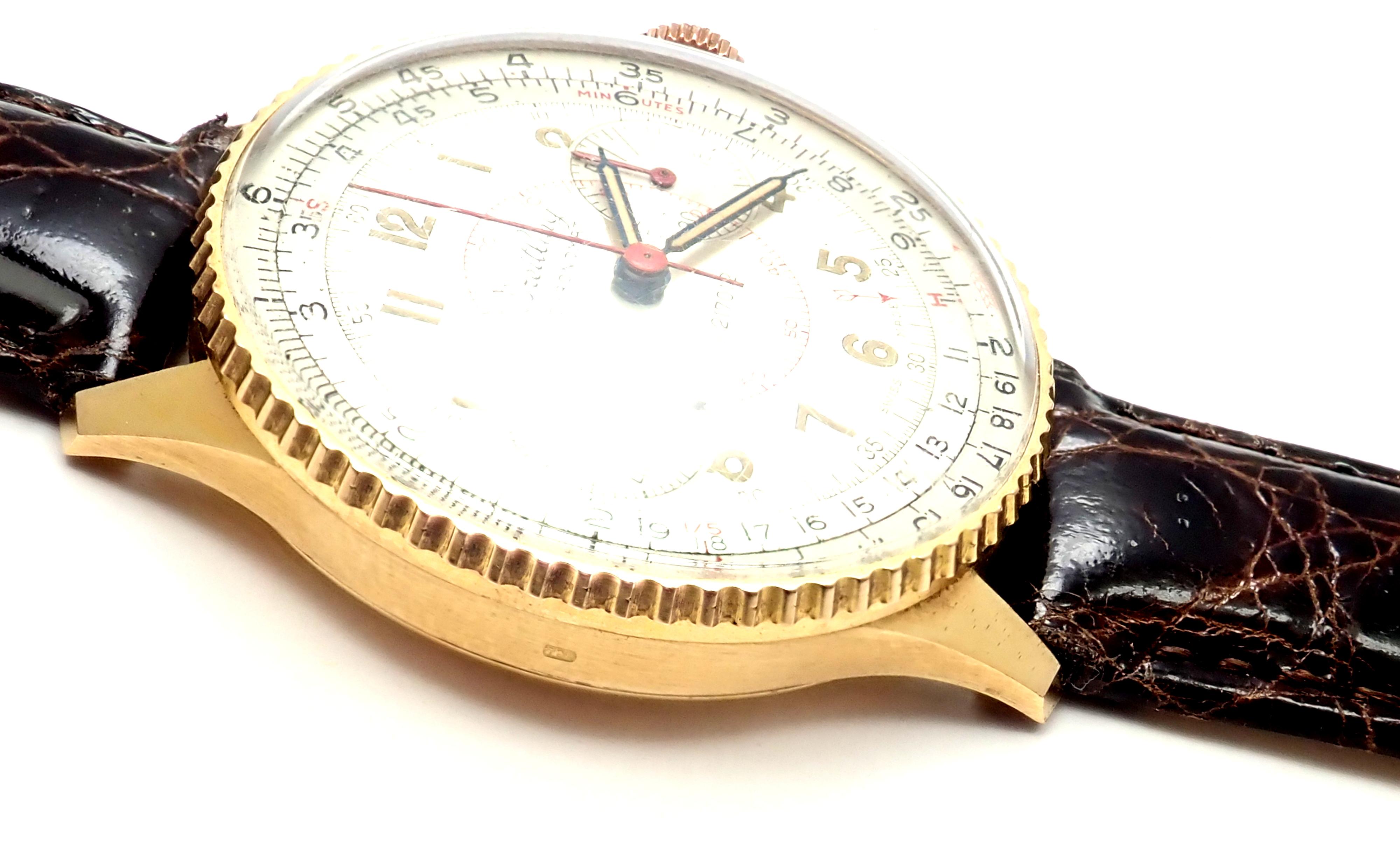 Vintage Breitling Chronomat Chronograph Yellow Gold Watch 1