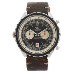 Vintage Breitling Navitimer Chrono-Matic Black and White Dial Mens Watch 1806
