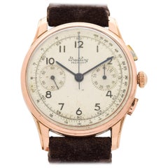 Used Breitling Premier Chronograph 18 Karat Rose Gold Watch, 1946