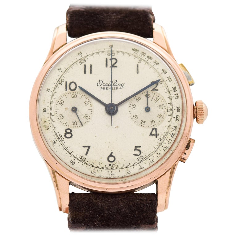 breitling rose gold chronograph