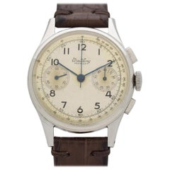 Retro Breitling Premier Chronograph Stainless Steel Watch, 1945