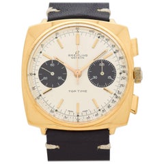 Vintage Breitling Top Time Yellow Gold Plated and Stainless Steel Watch, 1966