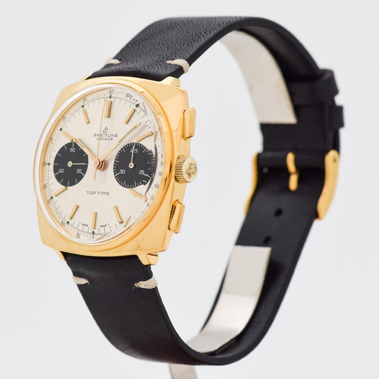 Vintage Breitling Top Time Yellow Gold Plated And