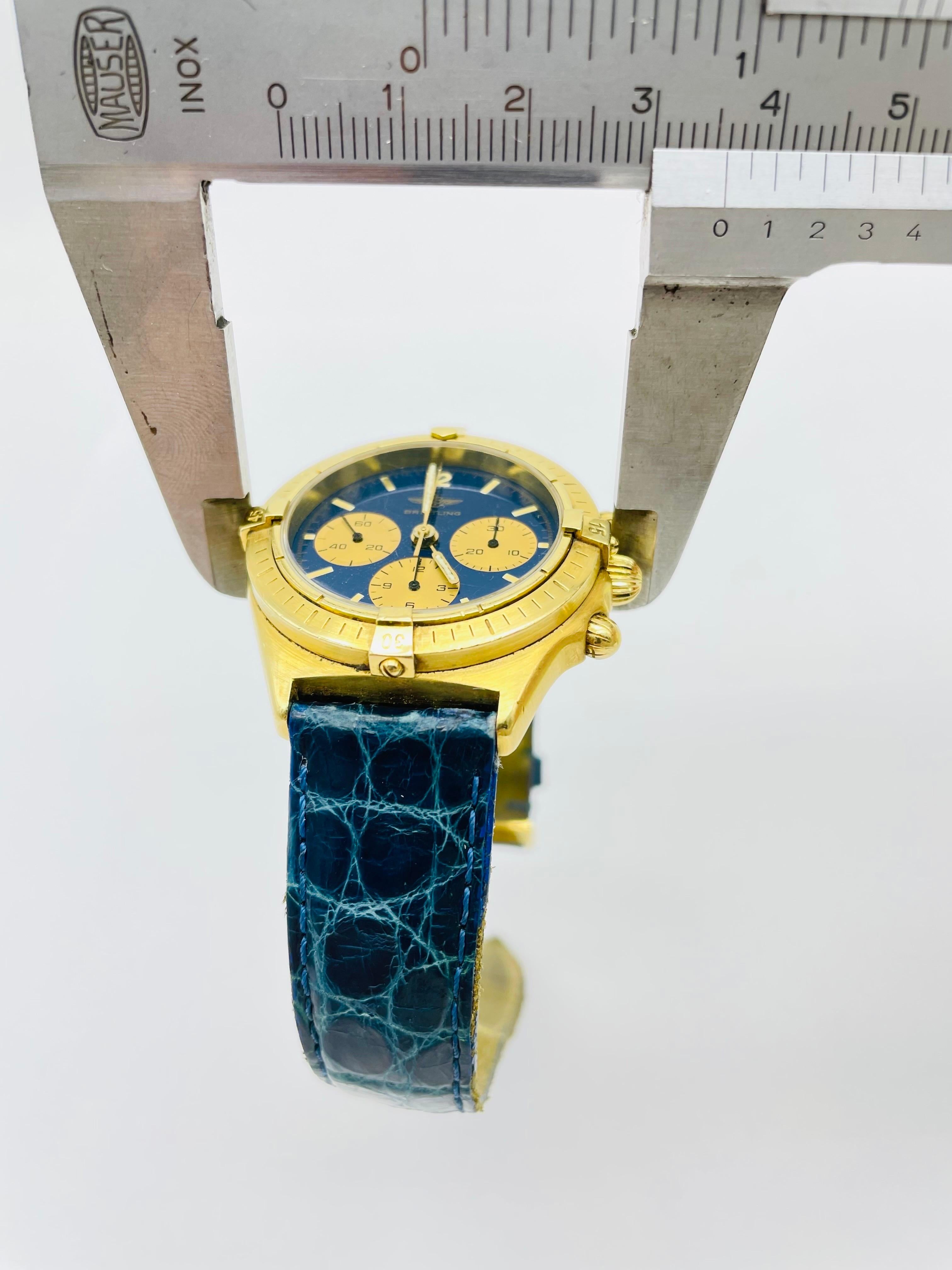 Vintage Breitling Watch 18k Yellow Gold Callisto Chrono Ref. 80520 6