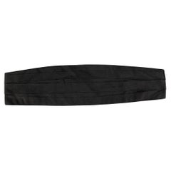 Vintage BRENDA KETT Black Solid Cummerbund