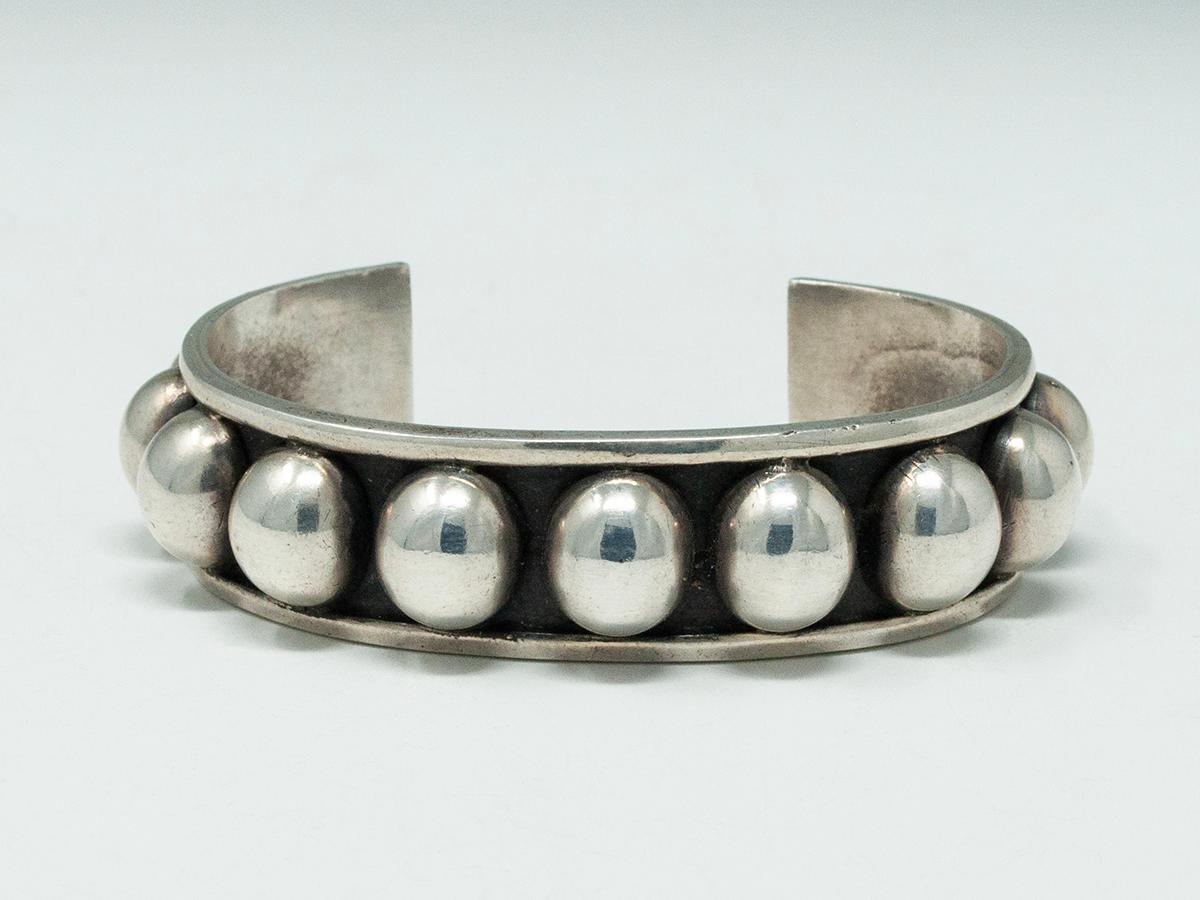 Vintage Brenda Schoenfeld Mexico Sterling Silver Ball Bracelet For Sale 3