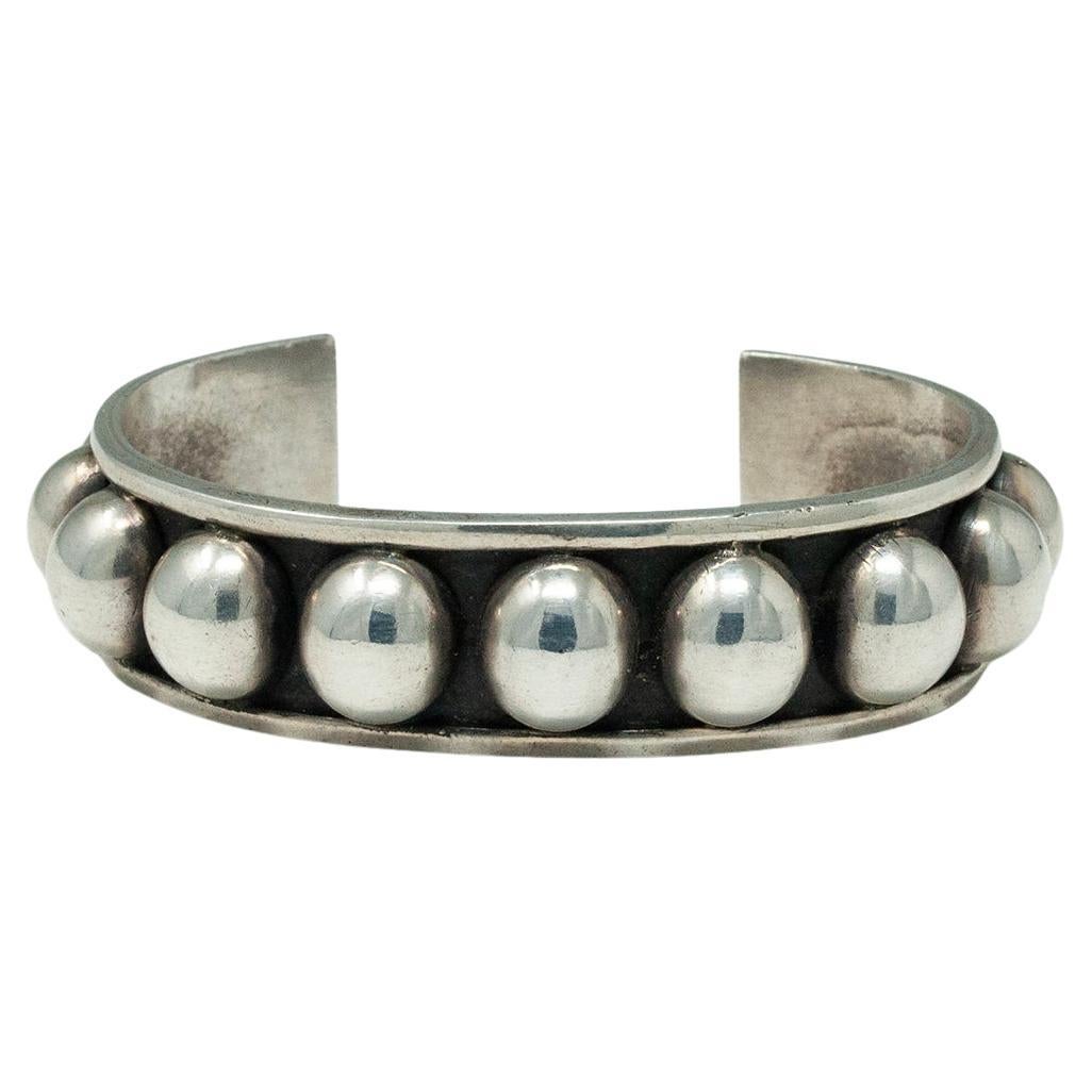 Vintage Brenda Schoenfeld Mexico Sterling Silver Ball Bracelet