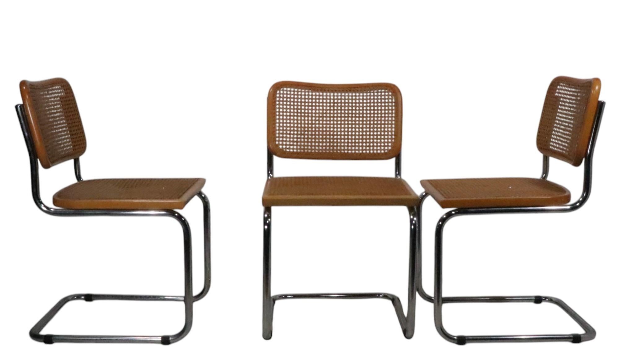Vintage Breuer Cesca Chairs Made in Italy c 1970’s 3 available 4