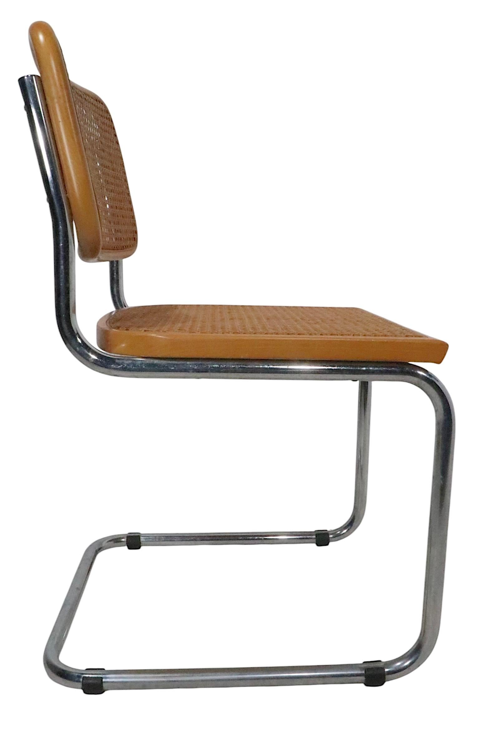Bauhaus Vintage Breuer Cesca Chairs Made in Italy c 1970’s 3 available