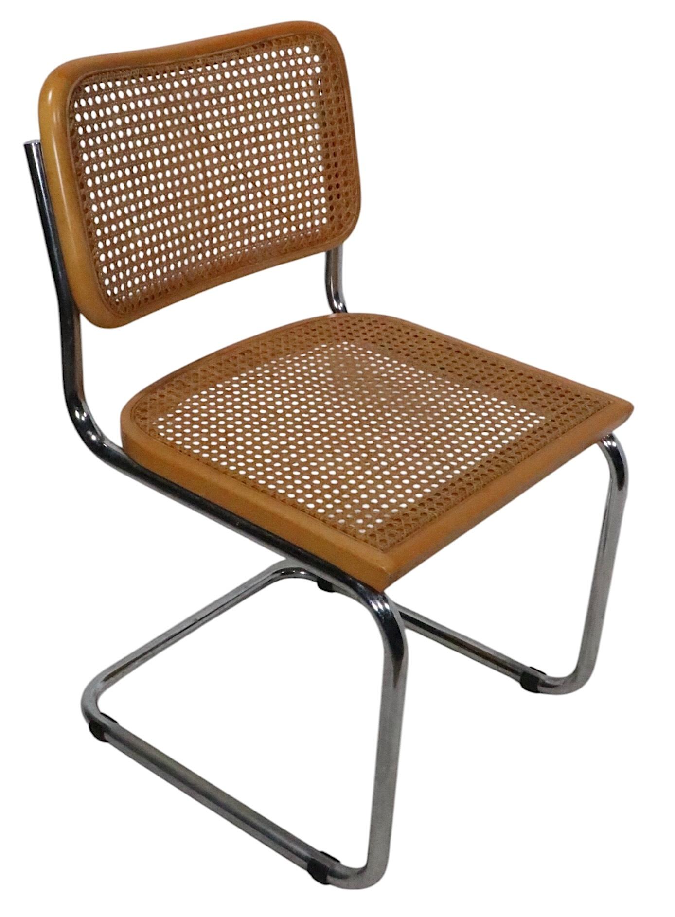 Italian Vintage Breuer Cesca Chairs Made in Italy c 1970’s 3 available