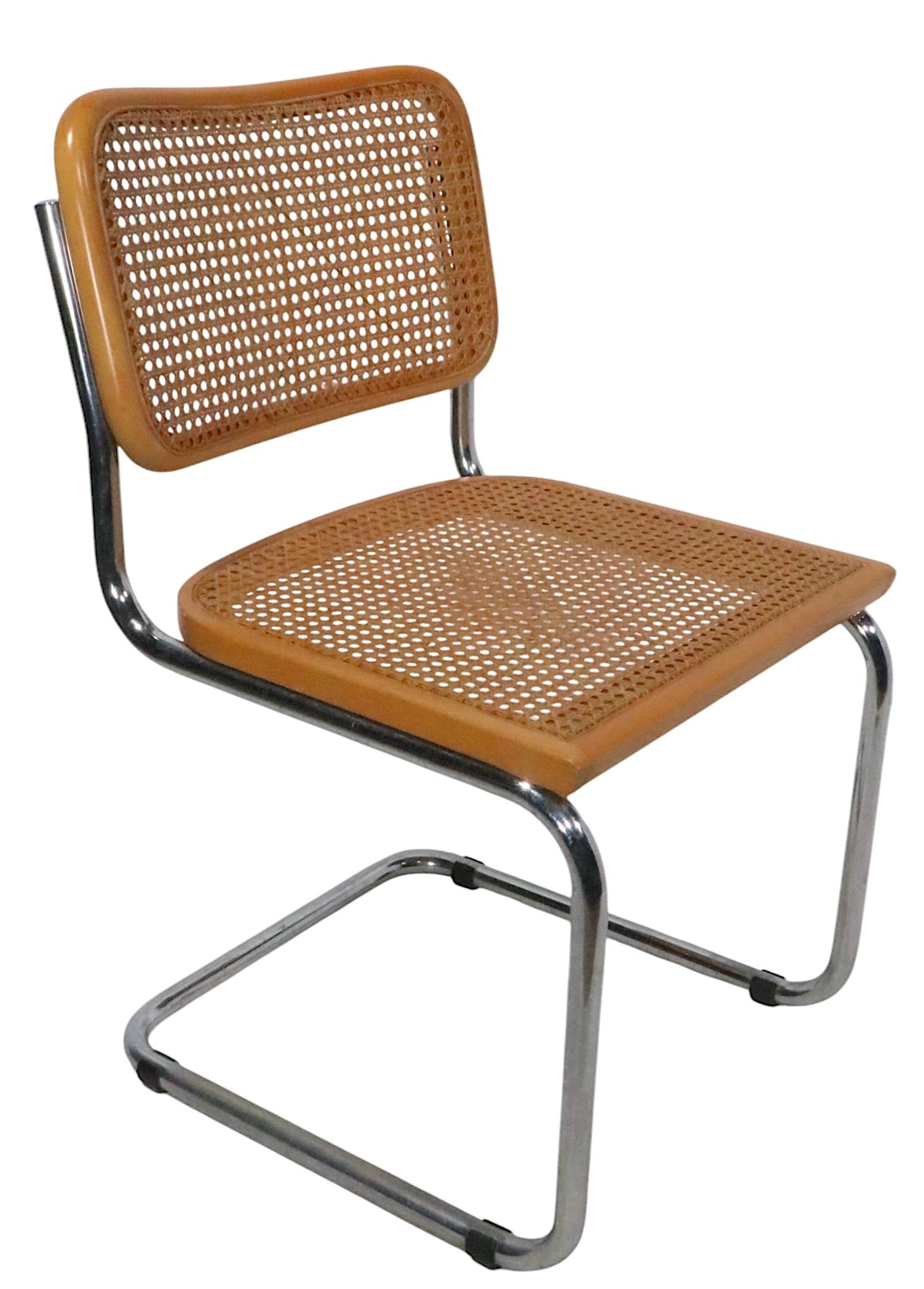 Vintage Breuer Cesca Chairs Made in Italy c 1970’s 3 available 2