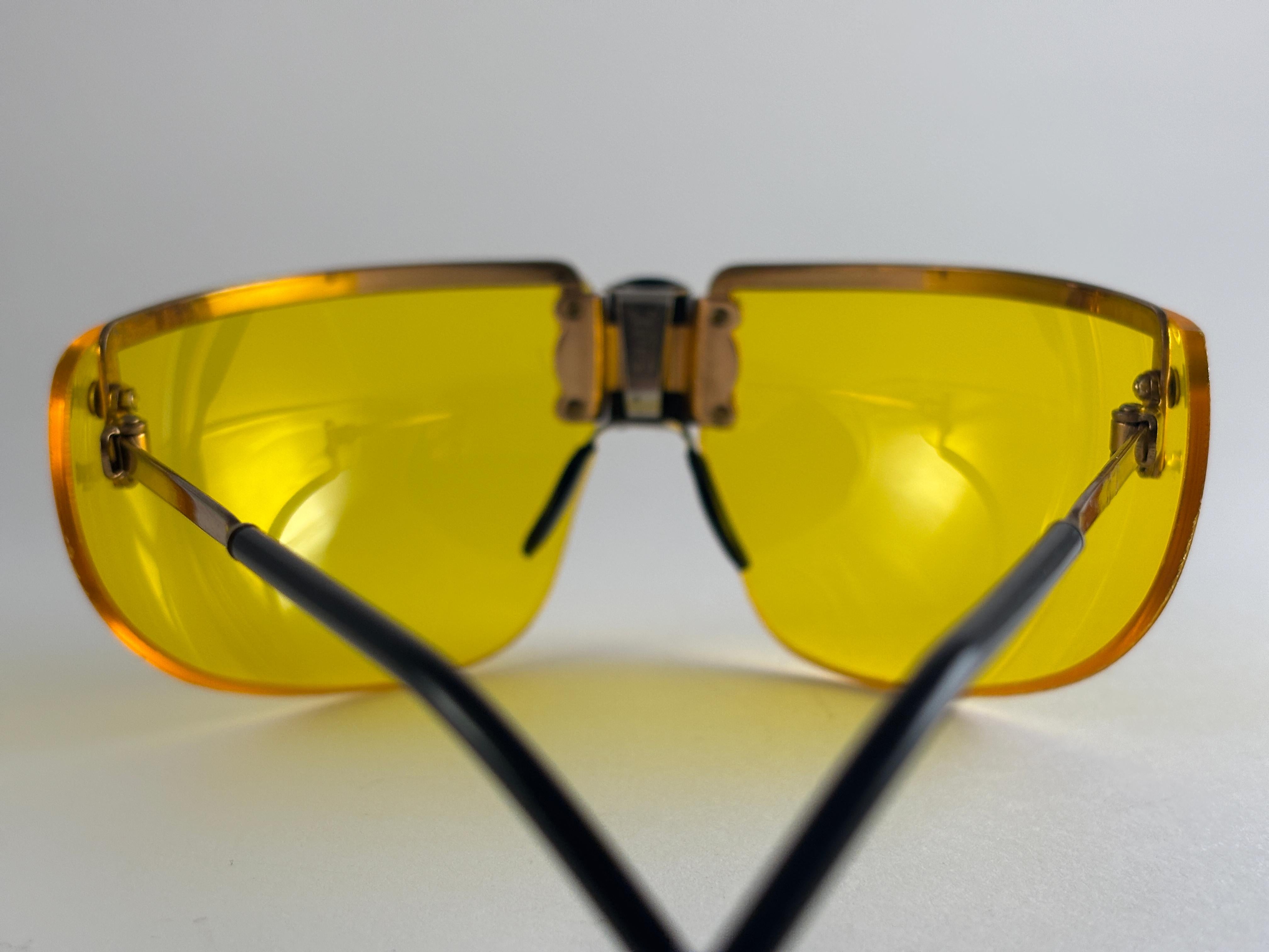 Occhiali da sole vintage Brevete Ratti con montatura in oro giallo ambrato anni '60, metà del secolo scorso in vendita 5
