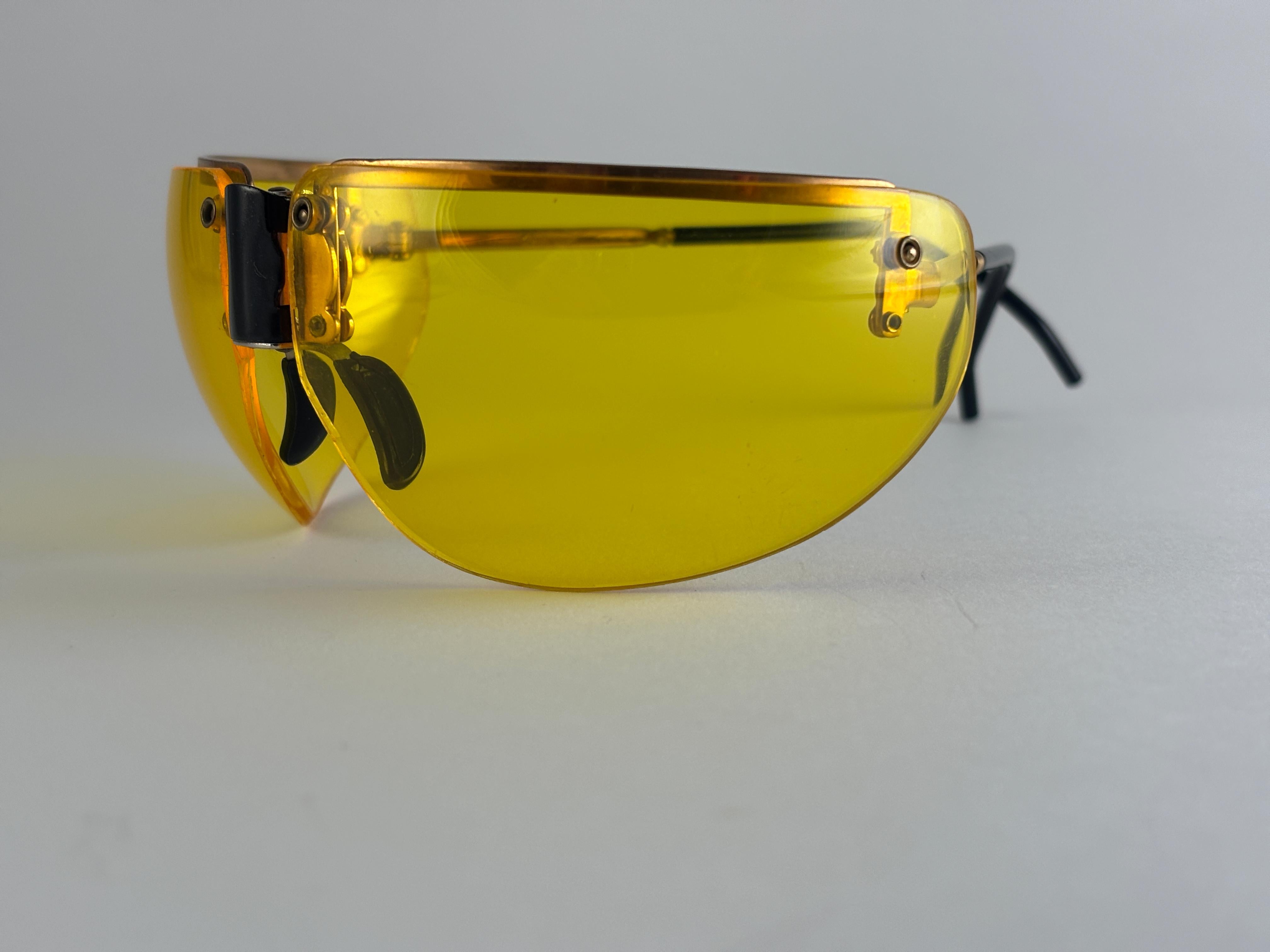 Occhiali da sole vintage Brevete Ratti con montatura in oro giallo ambrato anni '60, metà del secolo scorso in vendita 6