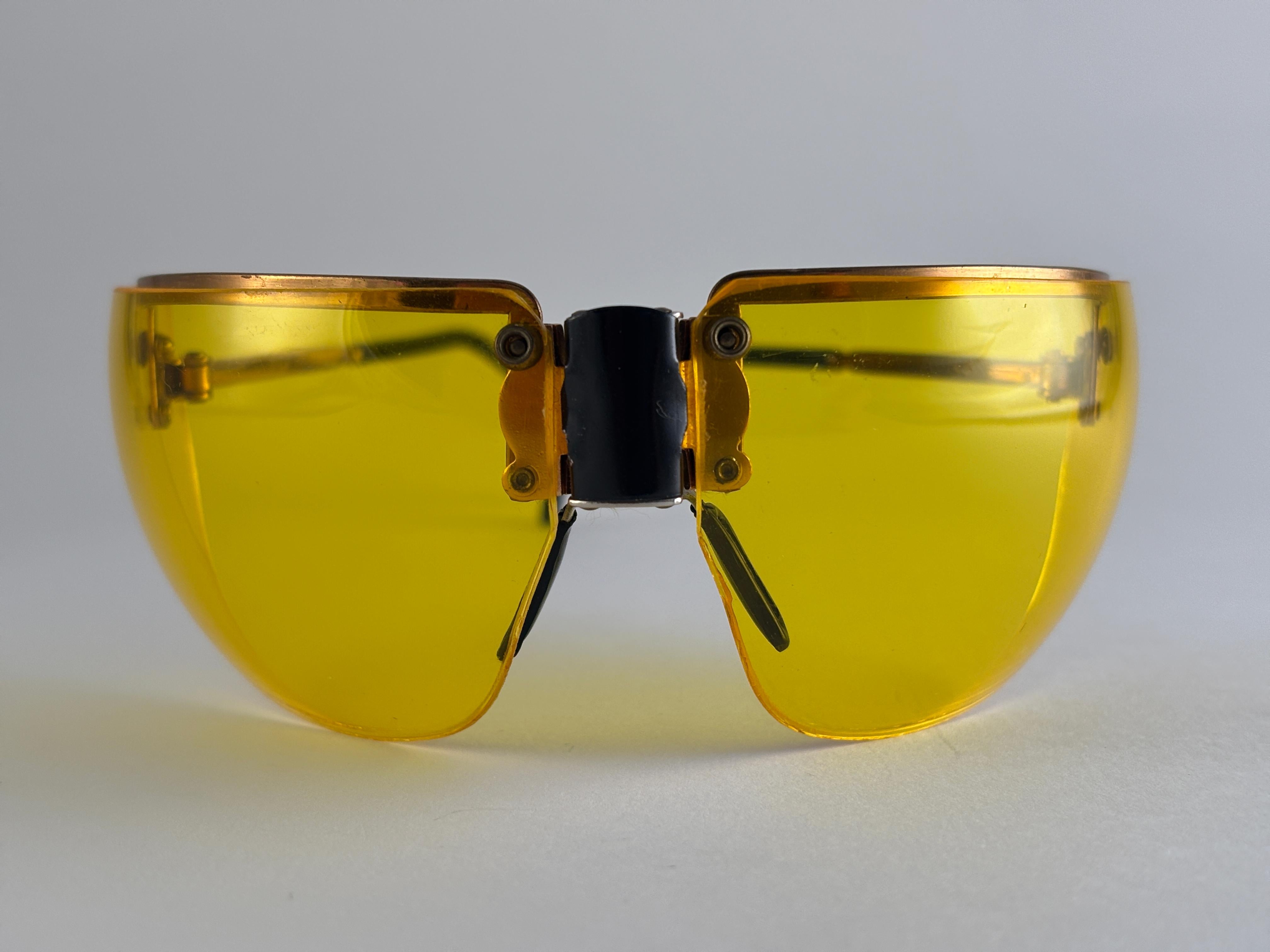 Occhiali da sole vintage Brevete Ratti con montatura in oro giallo ambrato anni '60, metà del secolo scorso in vendita 7