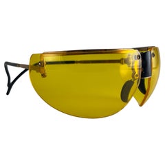 Gafas de sol vintage Brevet Ratti con montura dorada ámbar amarillo Años 60 Mediados de siglo