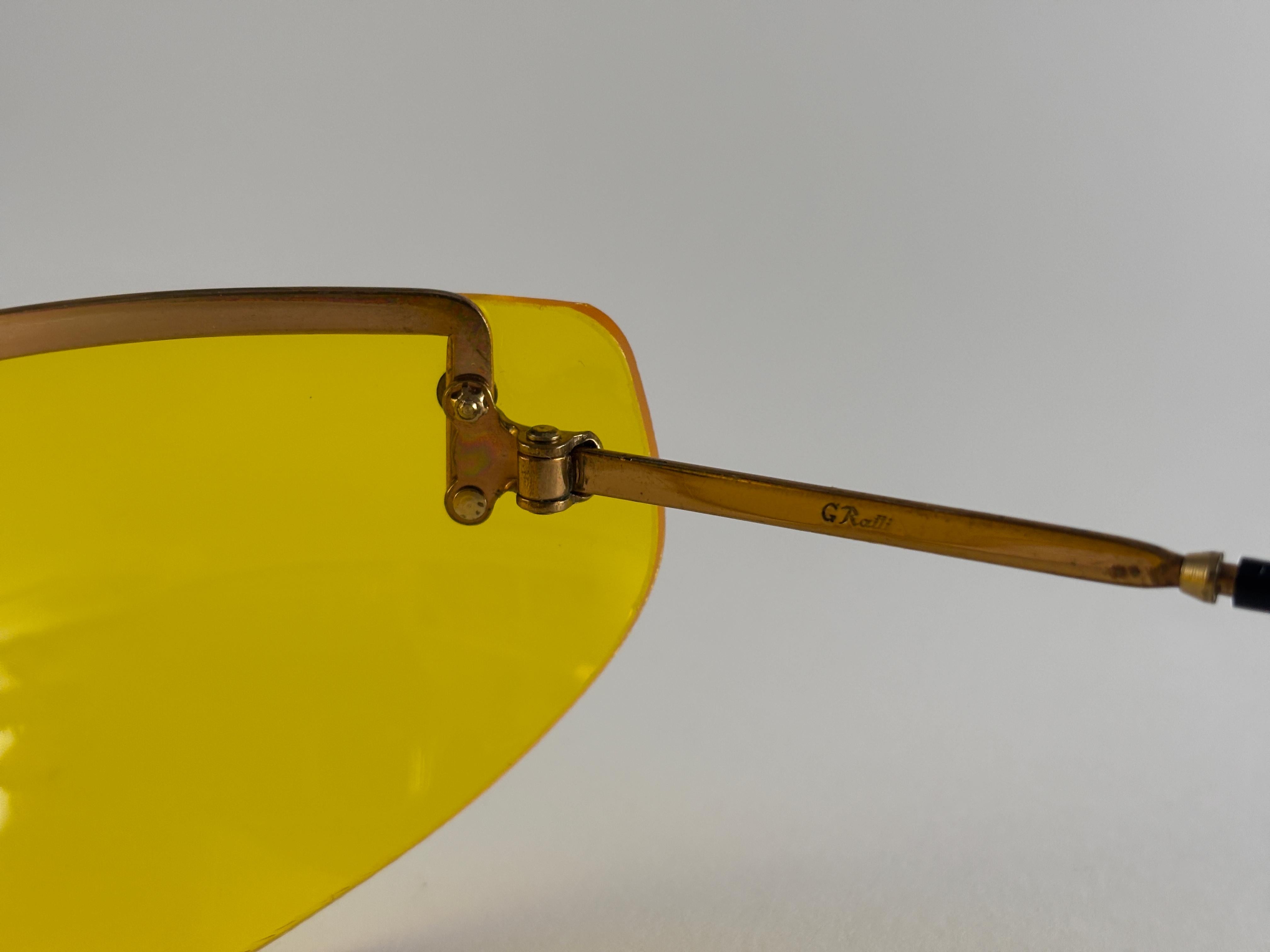 Occhiali da sole vintage Brevete Ratti con montatura in oro giallo ambrato anni '60, metà del secolo scorso In condizioni buone in vendita a Baleares, Baleares