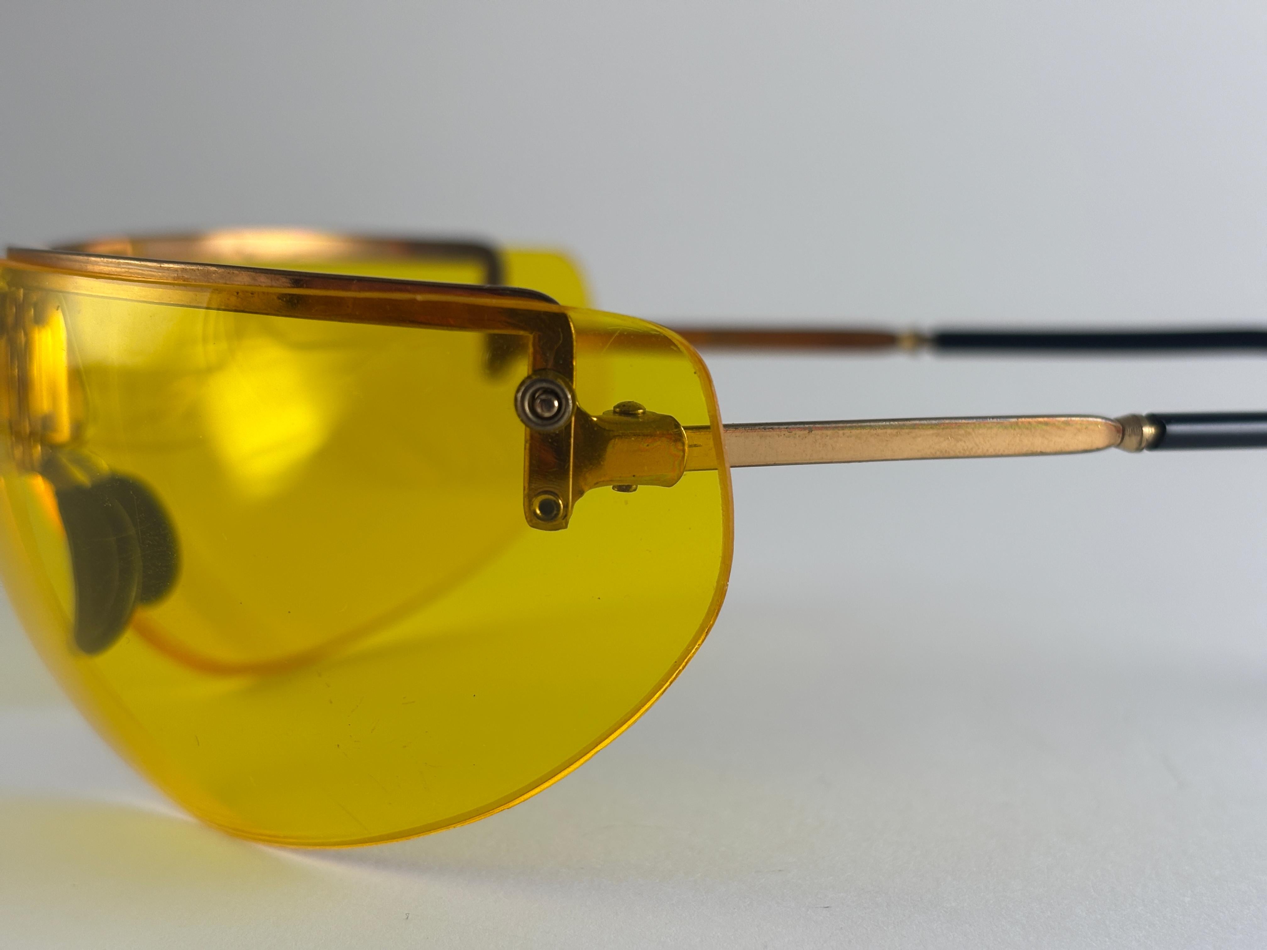 Occhiali da sole vintage Brevete Ratti con montatura in oro giallo ambrato anni '60, metà del secolo scorso in vendita 1