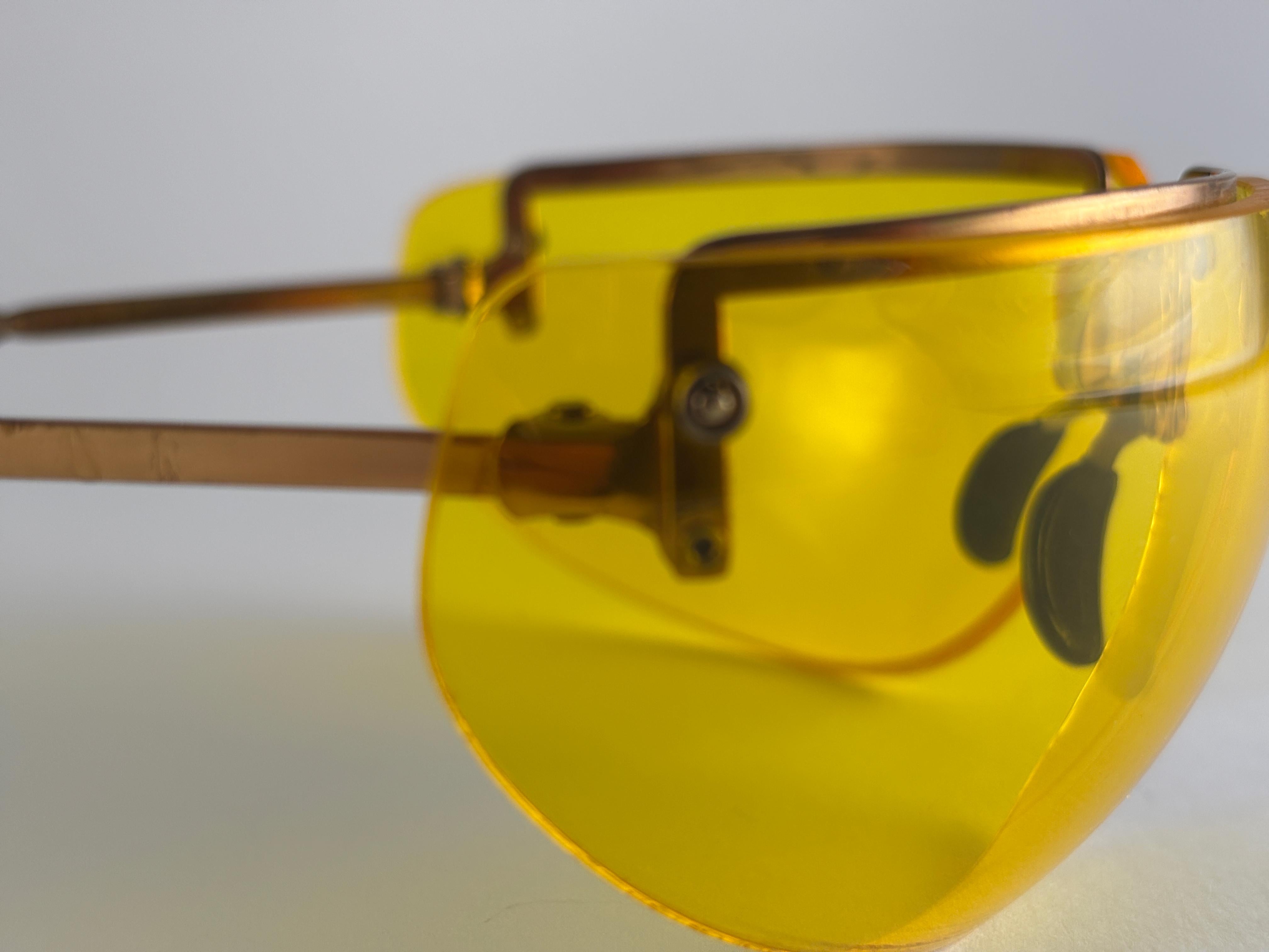 Occhiali da sole vintage Brevete Ratti con montatura in oro giallo ambrato anni '60, metà del secolo scorso in vendita 2