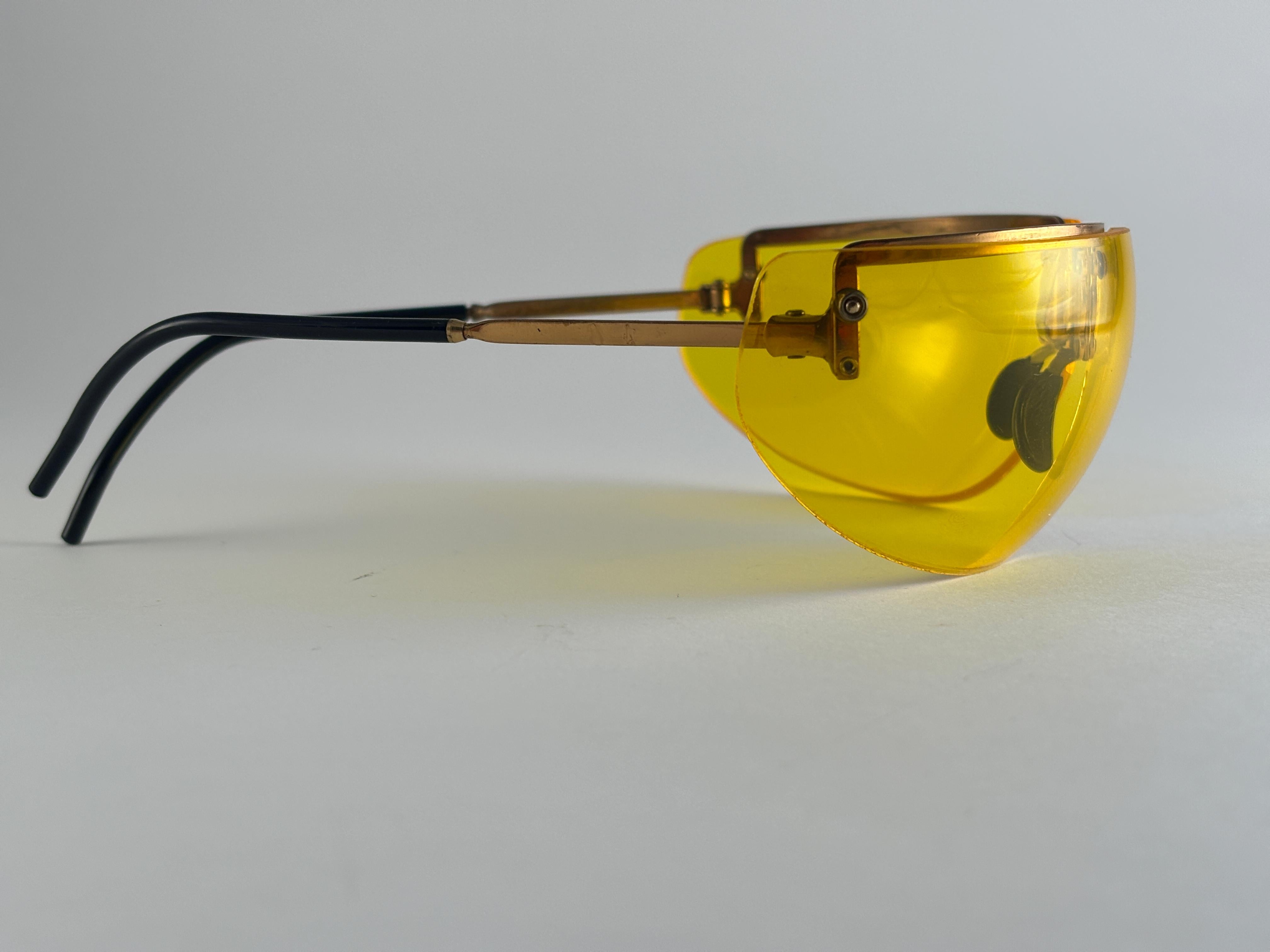 Occhiali da sole vintage Brevete Ratti con montatura in oro giallo ambrato anni '60, metà del secolo scorso in vendita 3