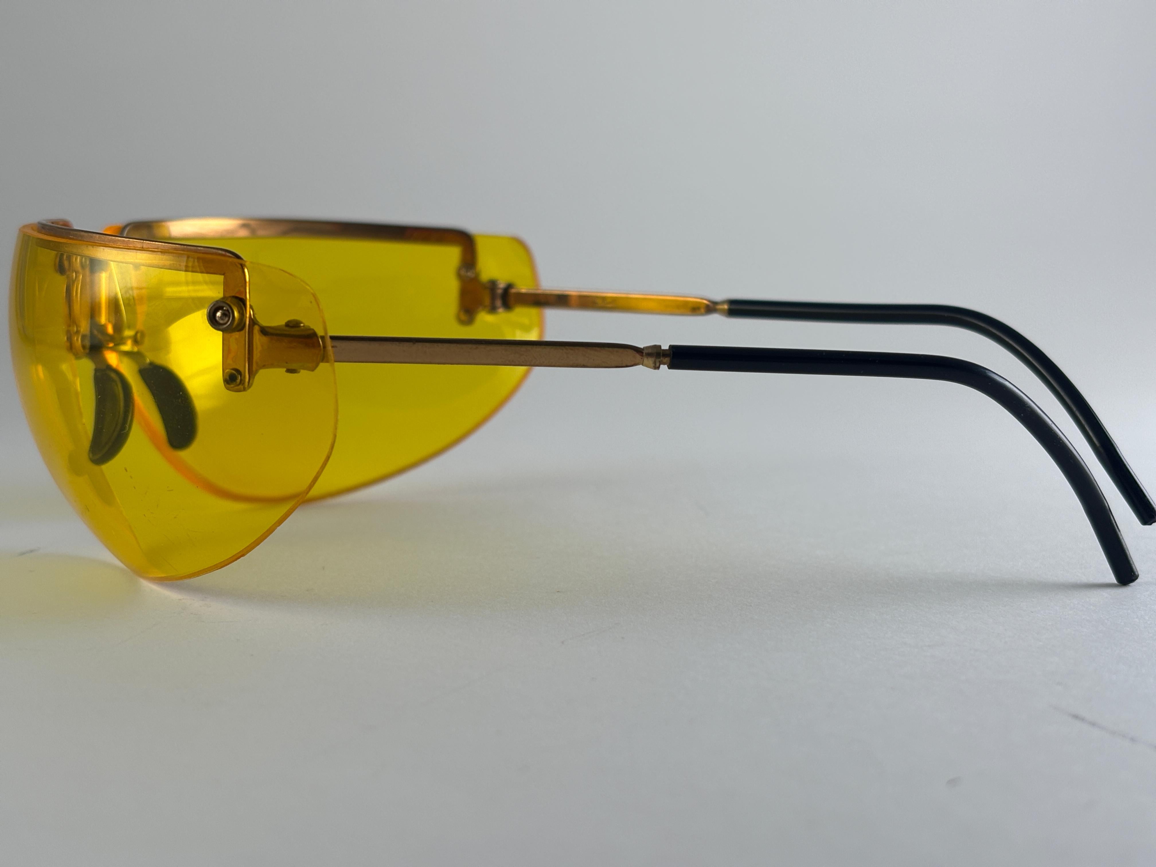 Occhiali da sole vintage Brevete Ratti con montatura in oro giallo ambrato anni '60, metà del secolo scorso in vendita 4