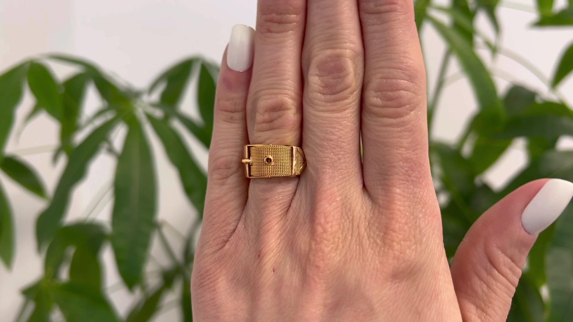 Brevettat Italien 18 Karat Gelbgold Mesh Gürtelring im Zustand „Hervorragend“ in Beverly Hills, CA