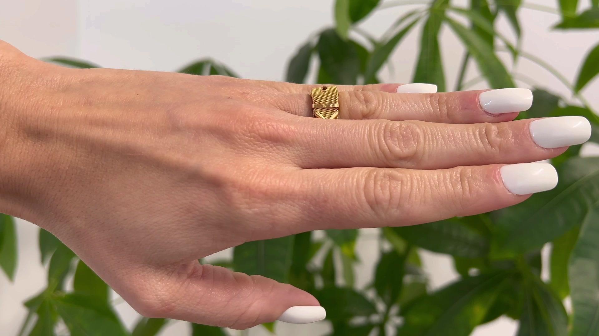 Brevettat Italien 18 Karat Gelbgold Mesh Gürtelring für Damen oder Herren
