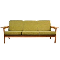 Vintage Børge Jensen 3 Seating Oak Sofa