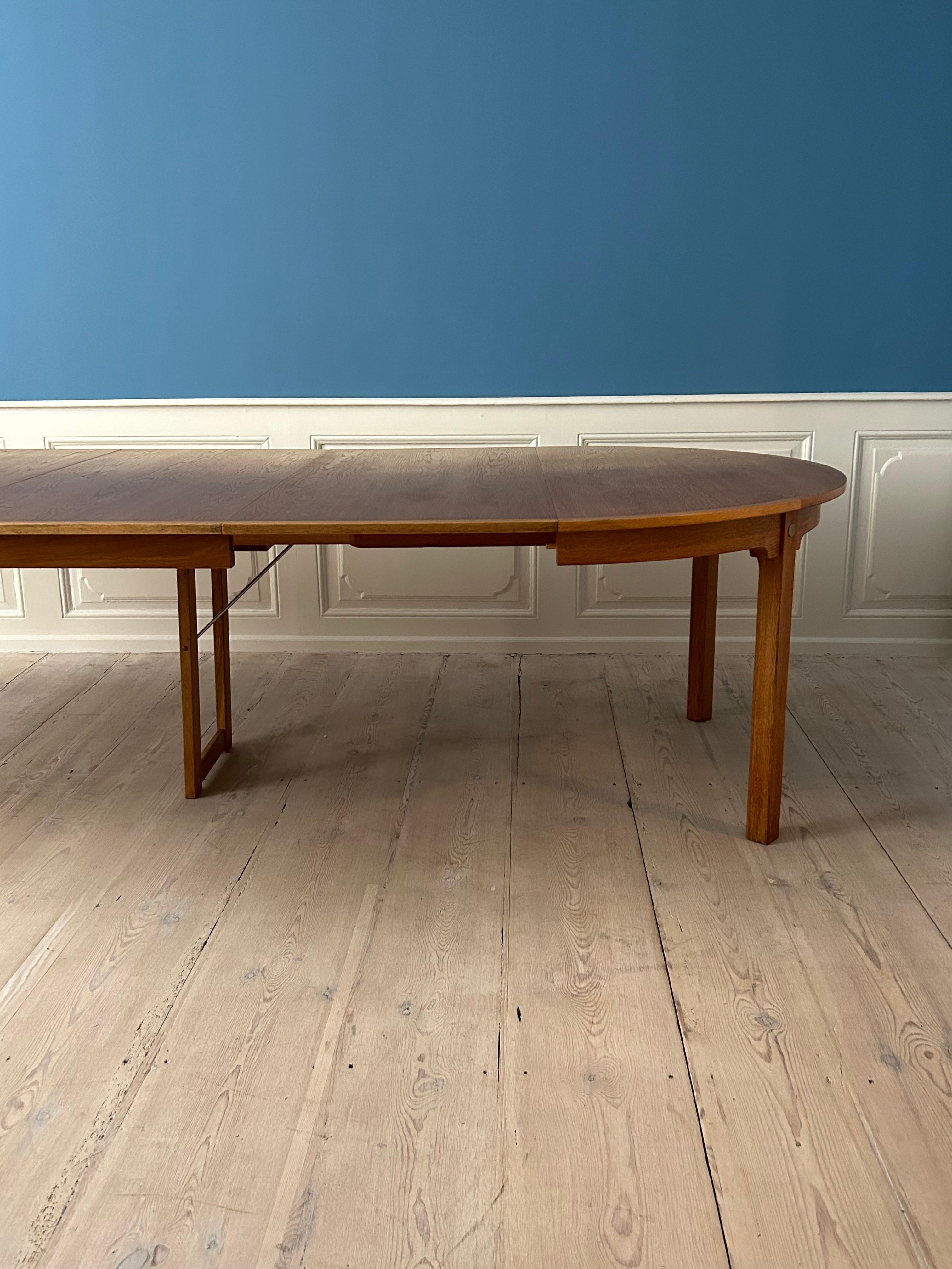 Vintage Børge Mogensen Extendable ‘Øresund’ Dining Table in Oak, Denmark, 1960s 3