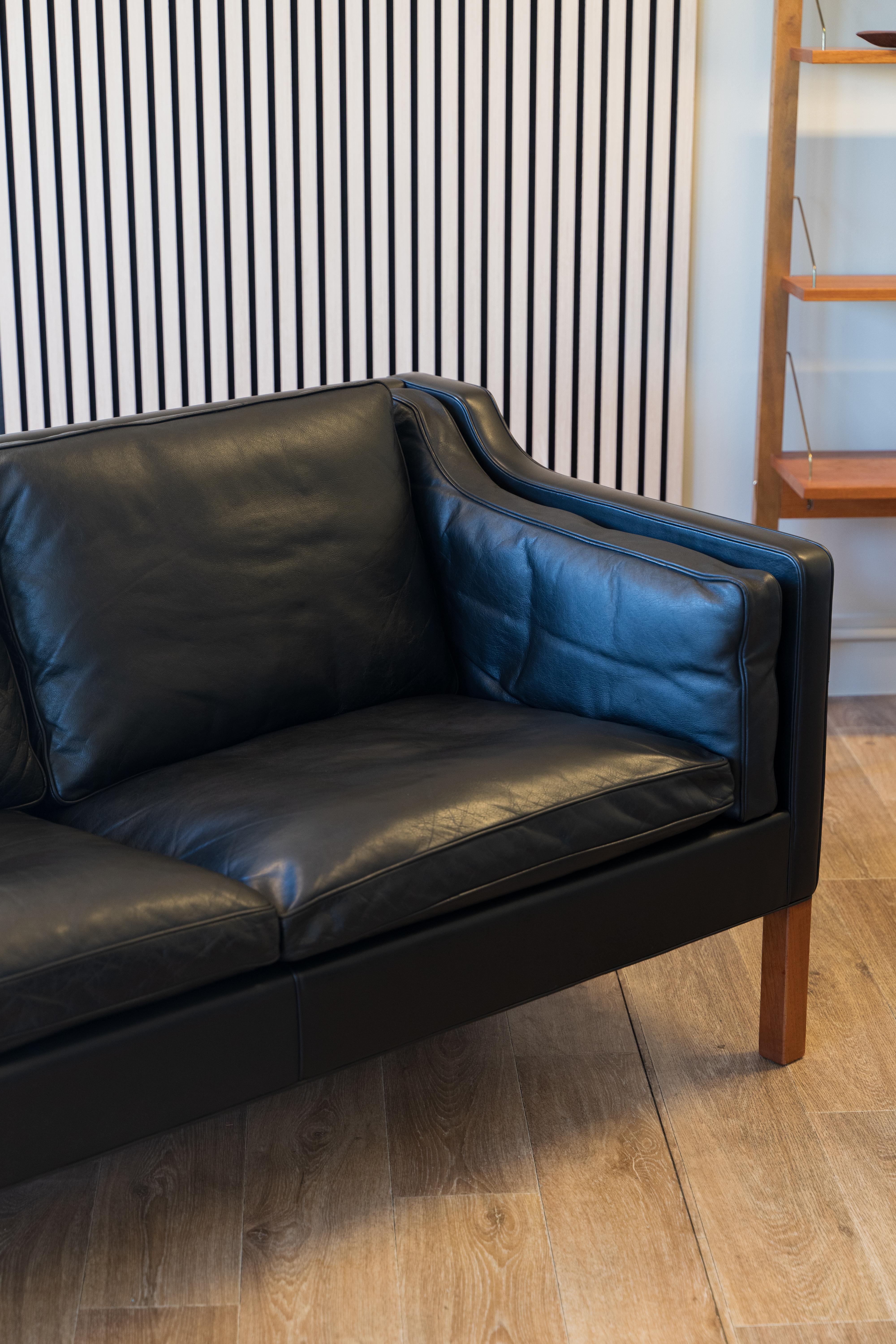Scandinave moderne Canapé trois places vintage Børge Mogensen Model 2213 by Fredericia, Danemark en vente