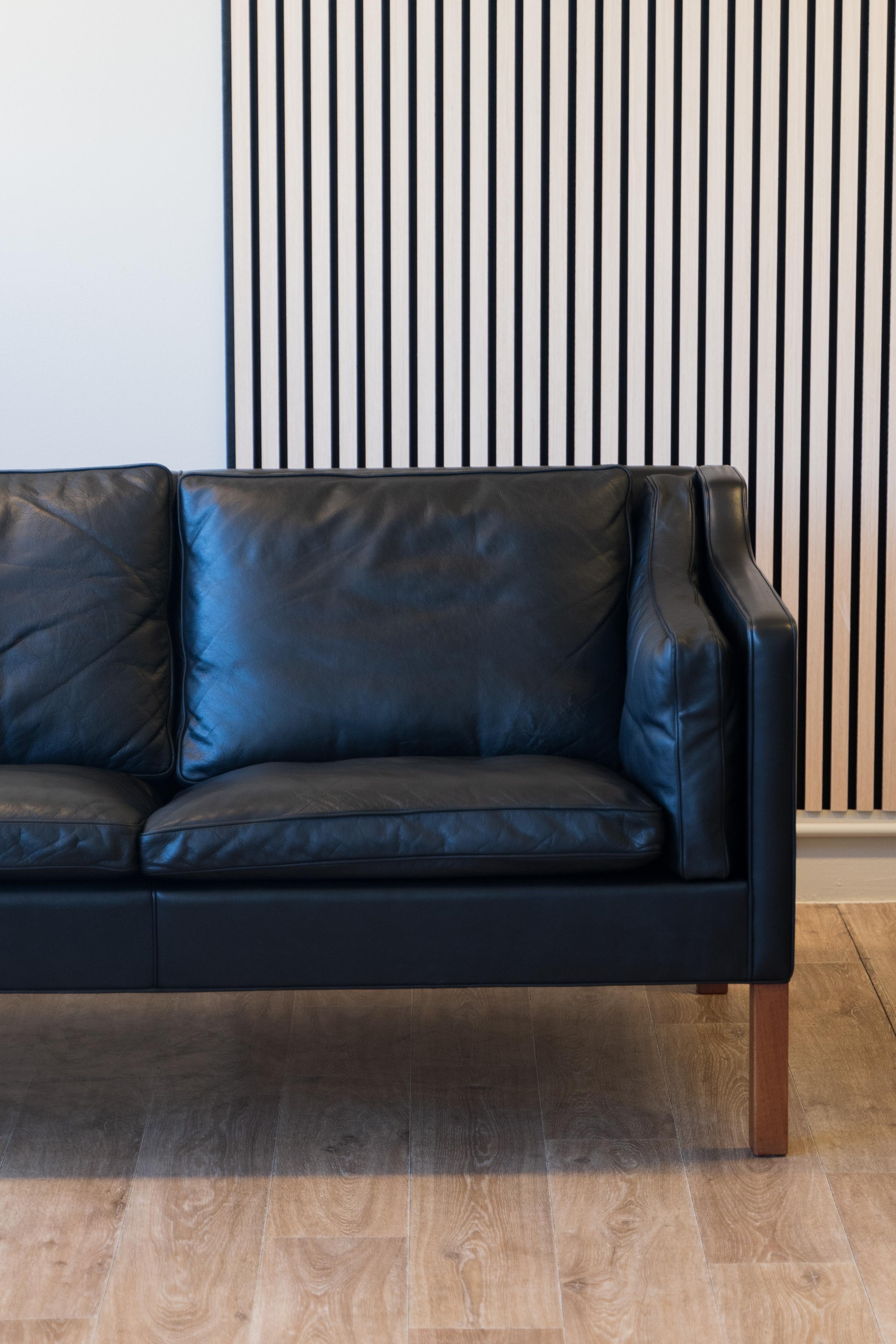 Canapé trois places vintage Børge Mogensen Model 2213 by Fredericia, Danemark Bon état - En vente à Oslo, NO