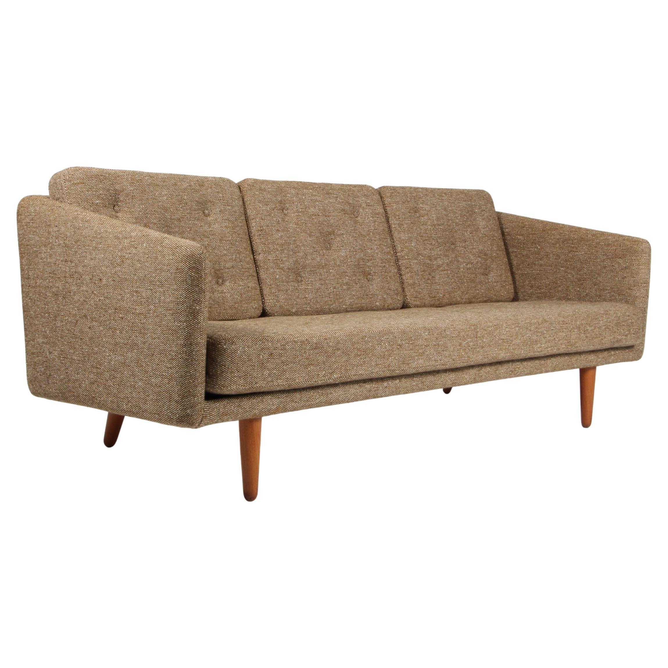 Vintage Børge Mogensen Three-Seat Sofa, Model 201, Original Fabric