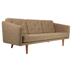 Vintage Børge Mogensen Three-Seat Sofa, Model 201, Original Fabric