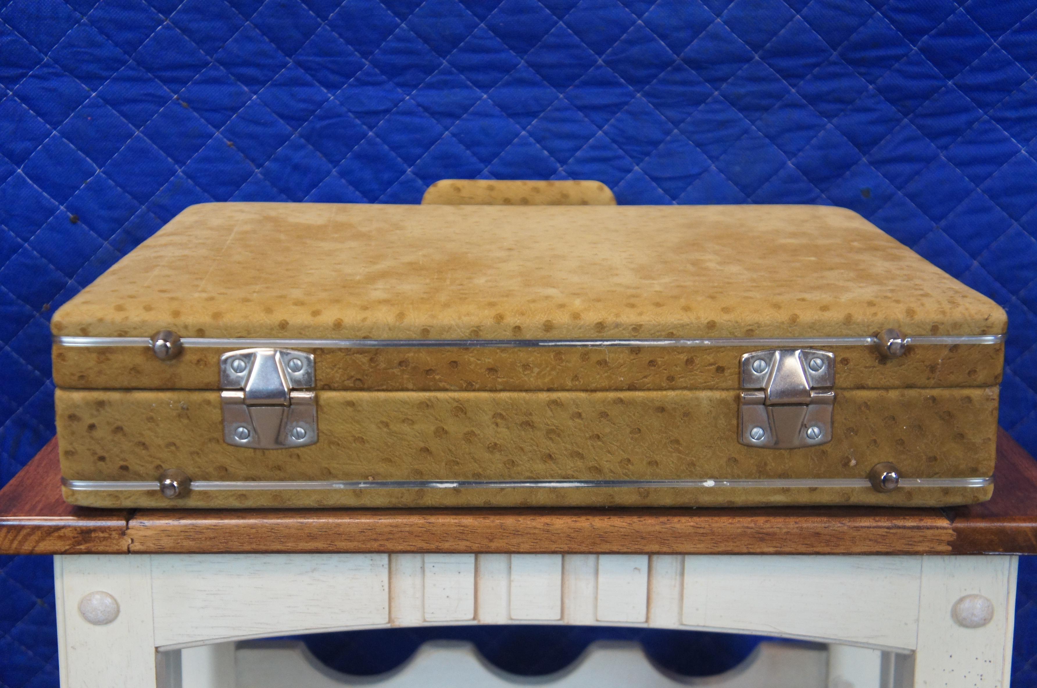 ostrich leather briefcase