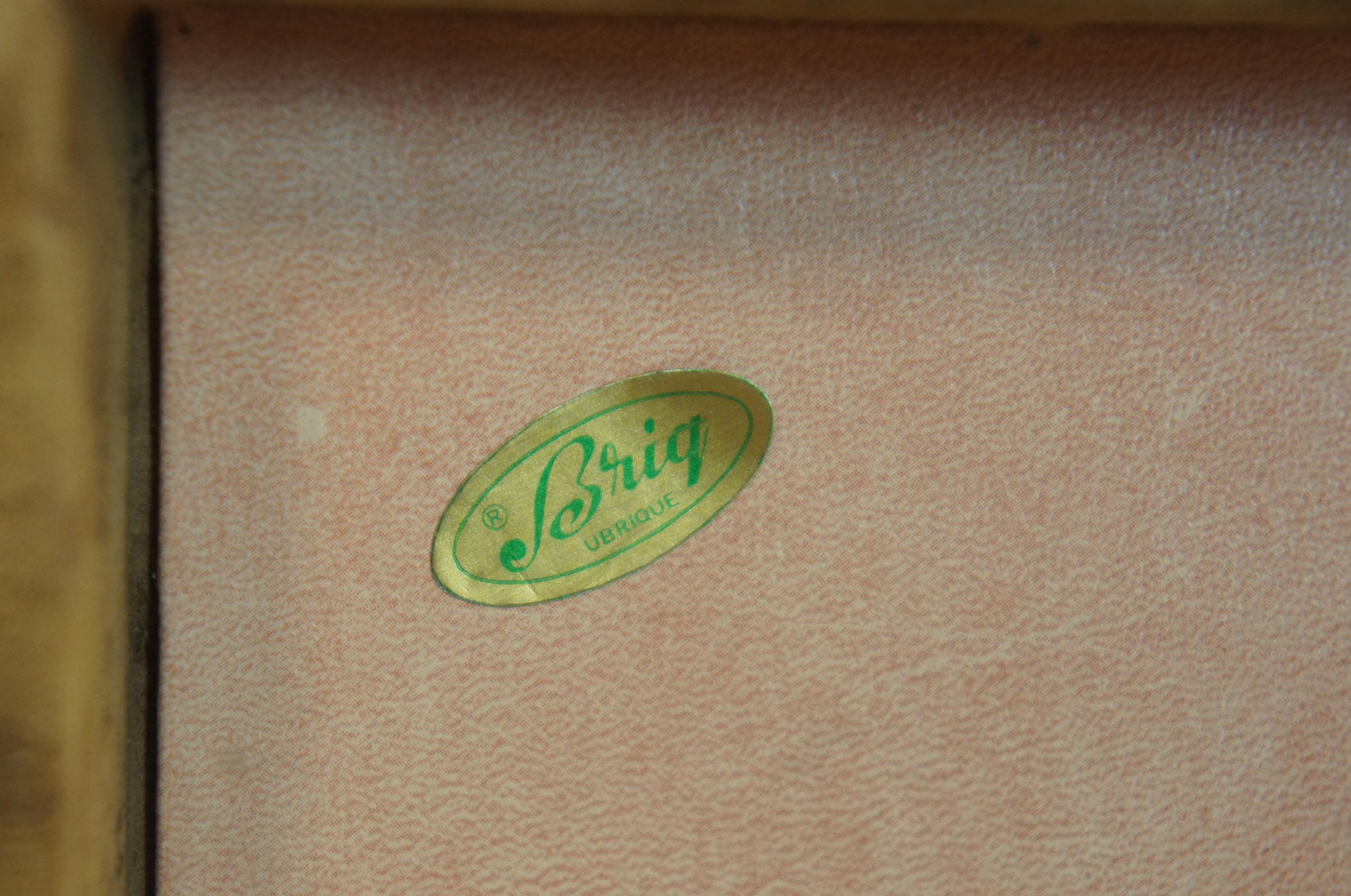 Vintage Brig Ubrique Ostrich Leather Luggage Lawyers Briefcase Attache Spain 2