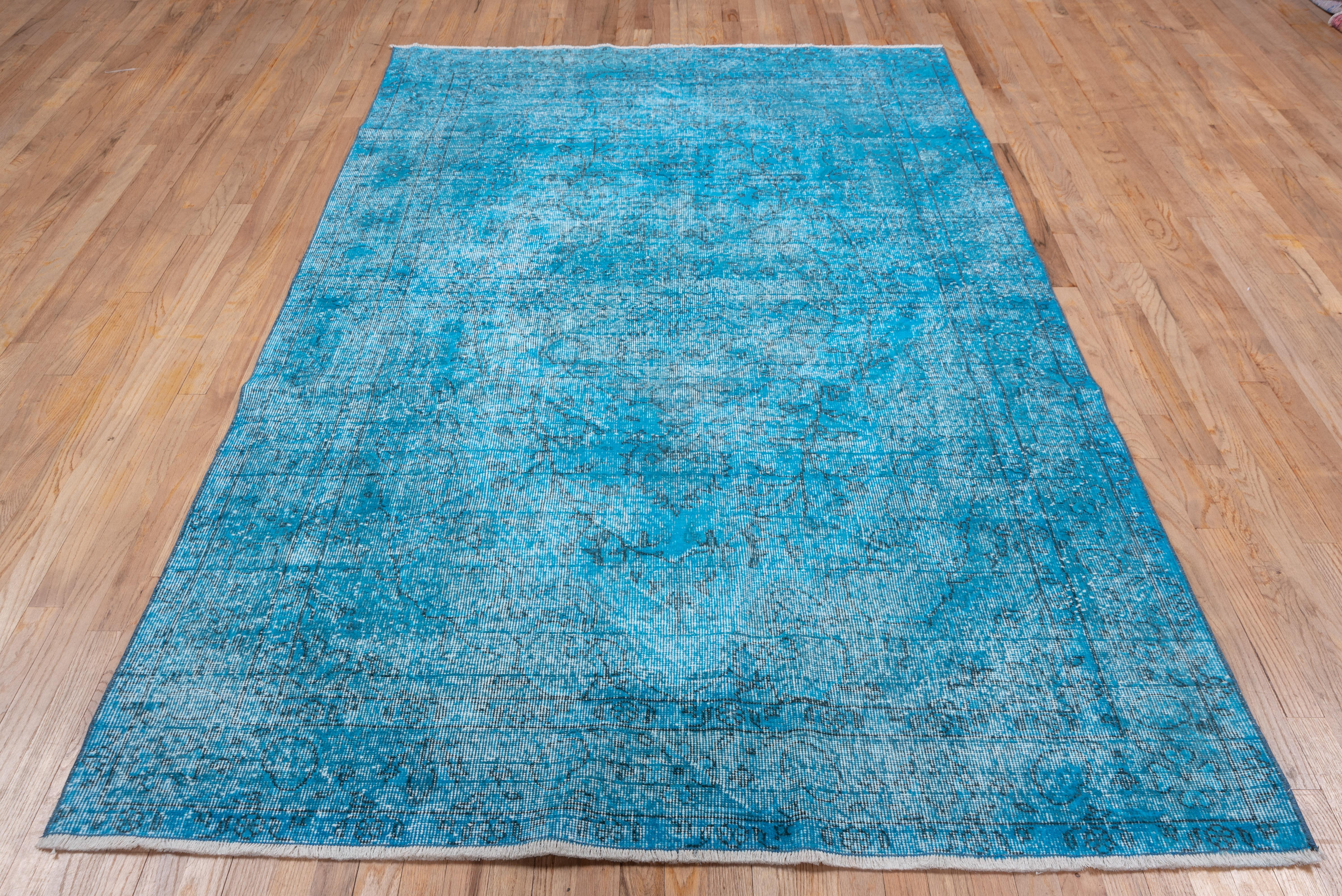 bright blue rug
