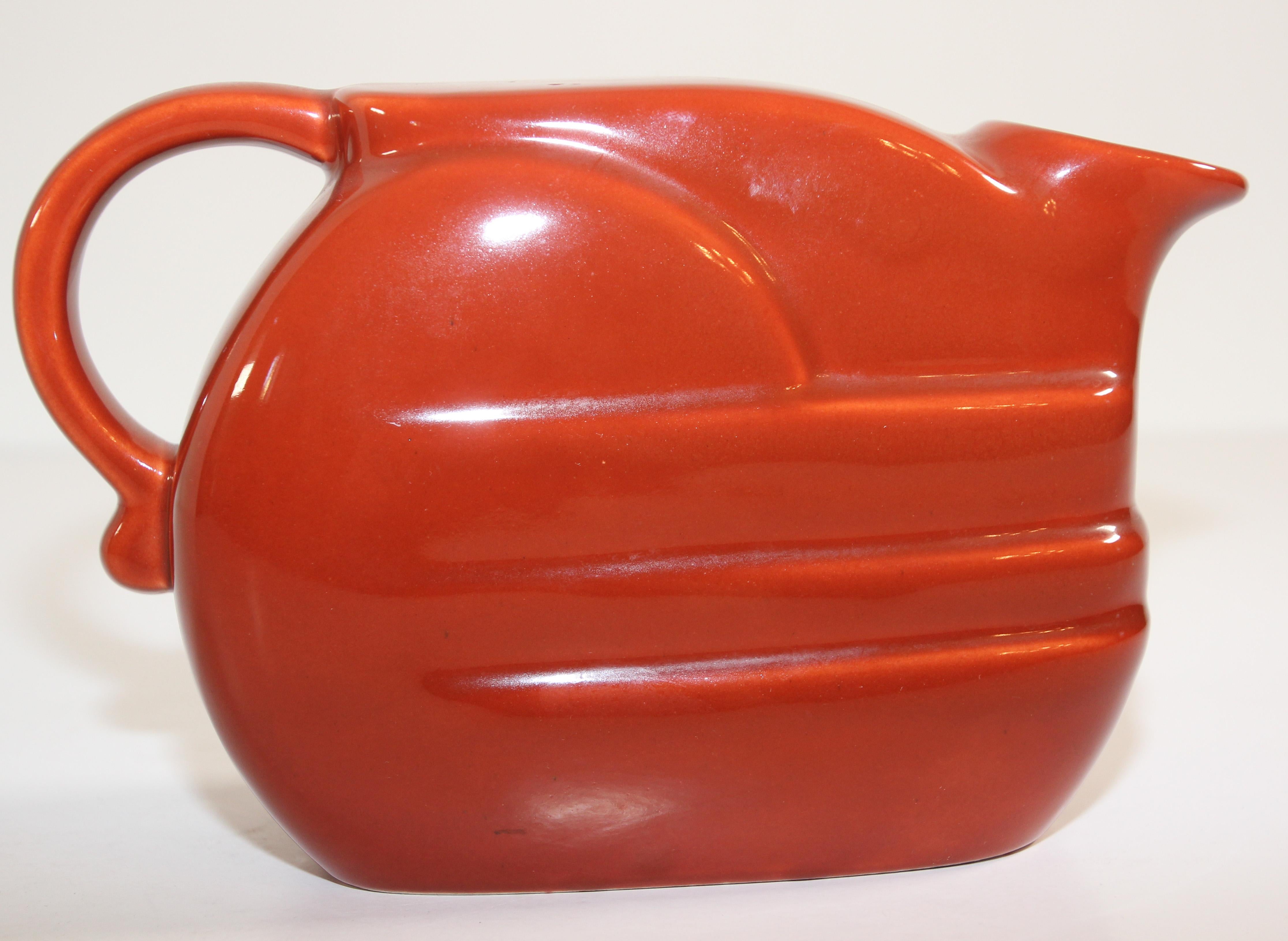 Jarra Retro Vintage Naranja Brillante de Joseph Magnin Italia, años 60 en venta 3