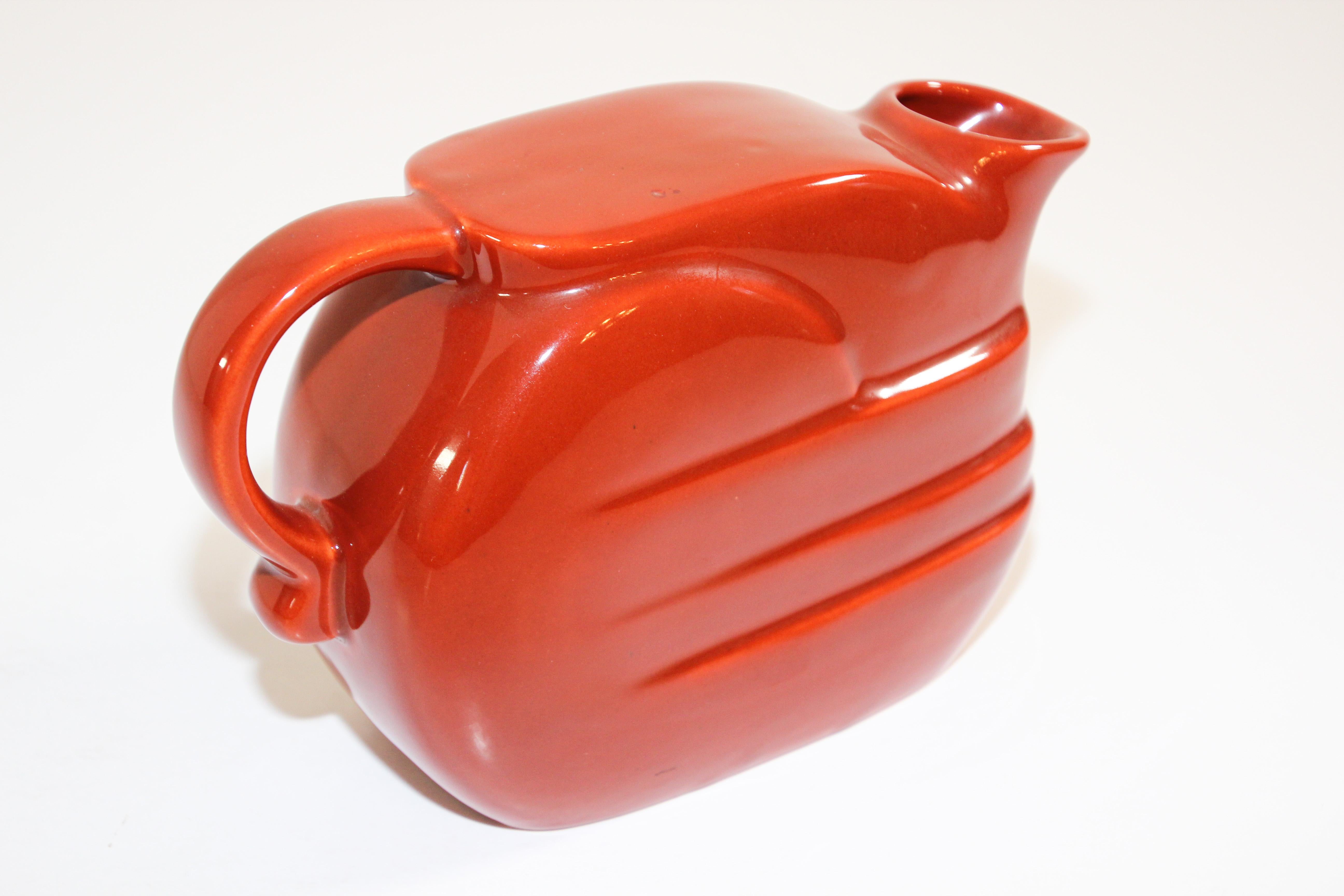 vintage orange pitcher