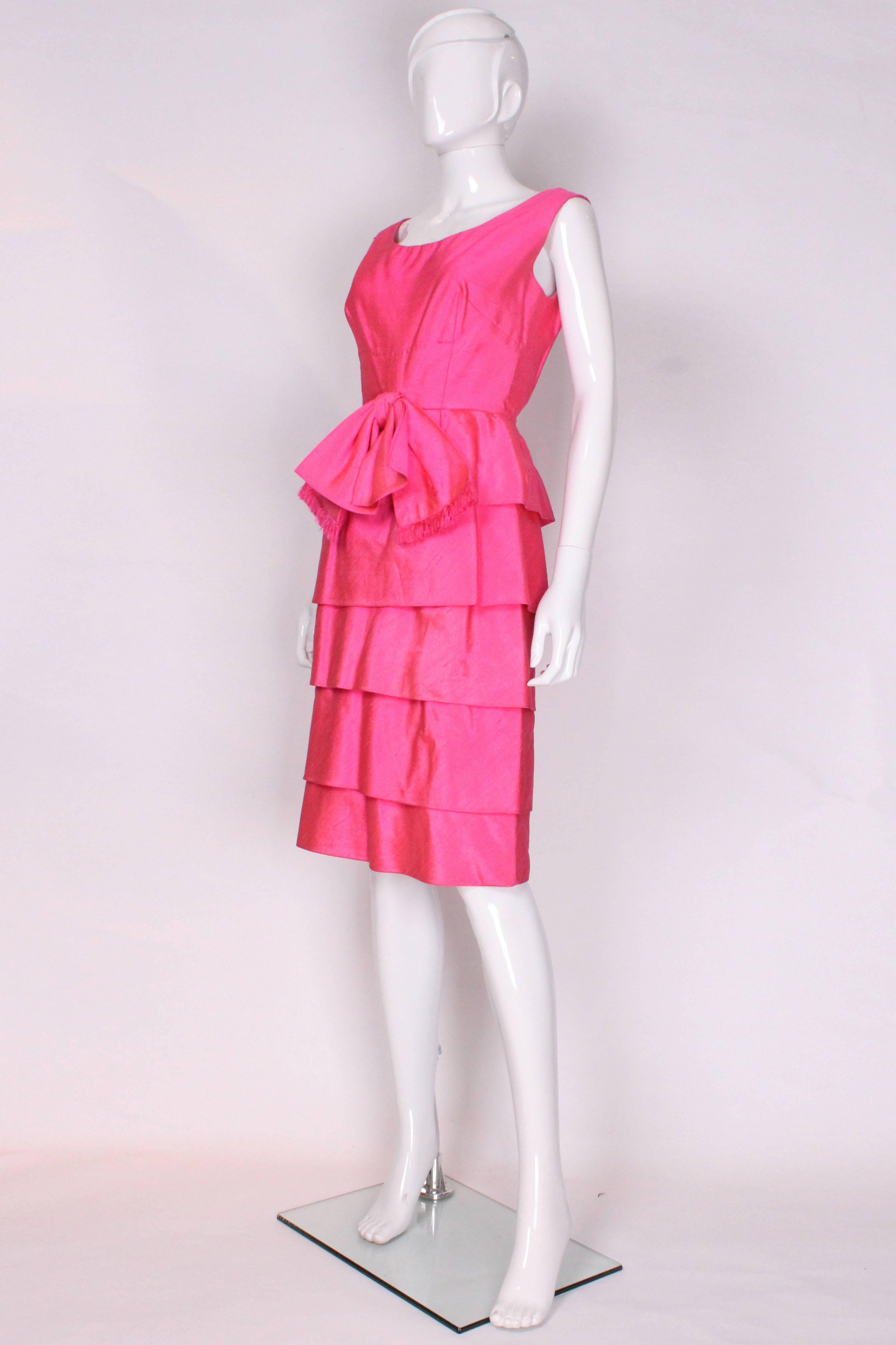 bright pink formal dress