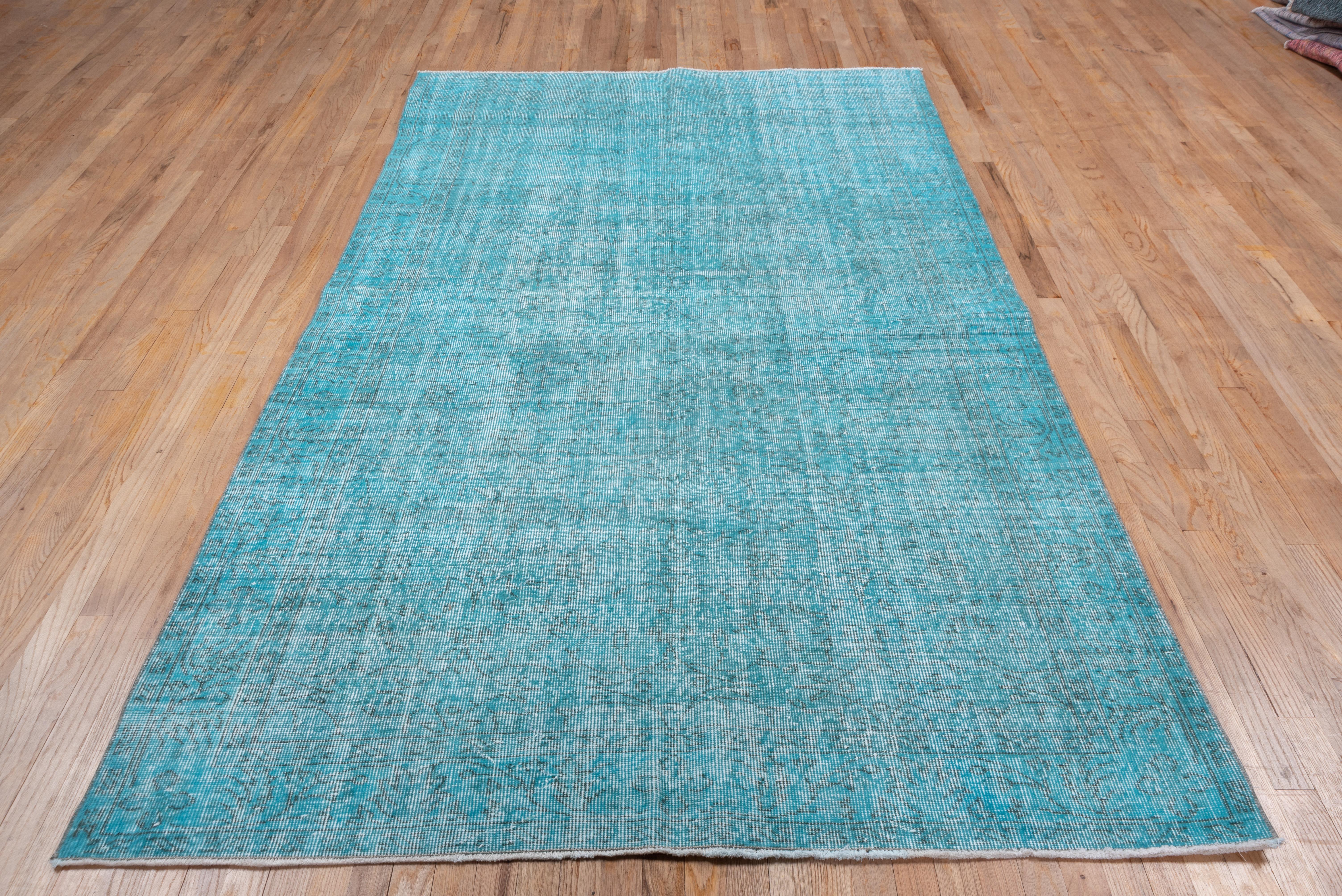 bright turquoise rug