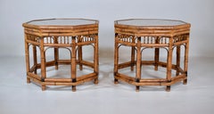 Tavolini ottagonali Brighton Pavilion vintage, anni '70