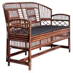 Vintage Brighton Pavillon Rattan Settee