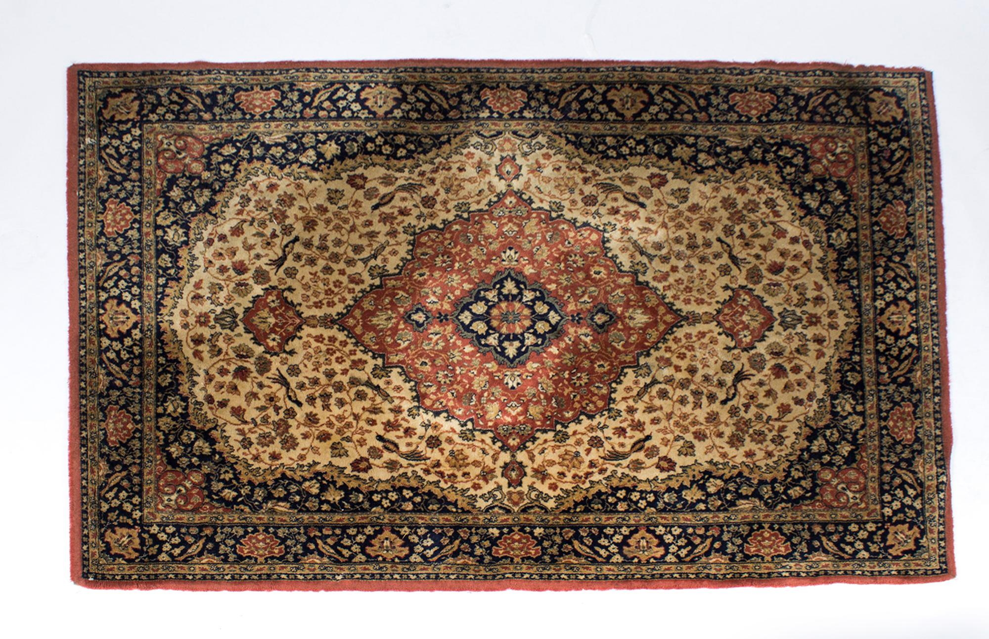 Vintage Brink & Campman Wool Medallion Oriental Style Rug In Good Condition In London, GB