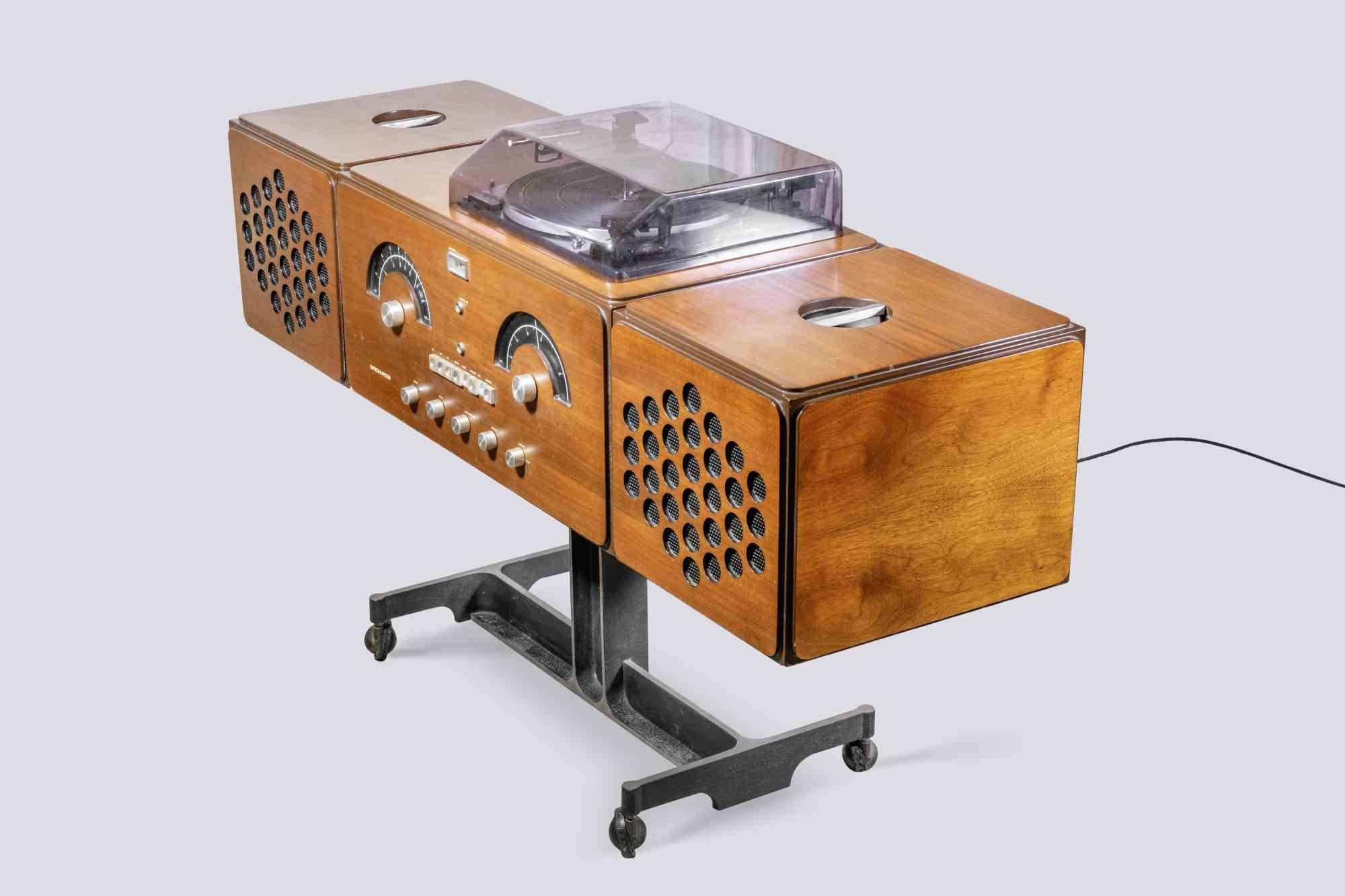 Radiofonógrafo vintage Brionvega R126 de Achille Castiglioni, años 80 Metal en venta