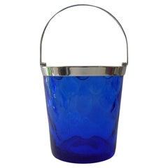 Vintage Bristol Blue Glass Ice Bucket c.1930