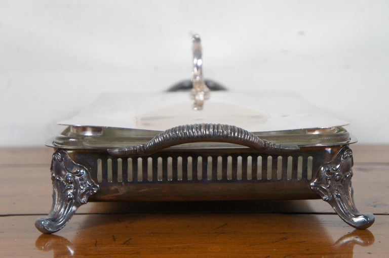 Vintage Bristol Poole Silver Plate 3 Qt Casserole Chafing Dish Holder
