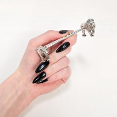 Vintage Britannia Silver Co. English Silver Lion & Lioness Knife Rest