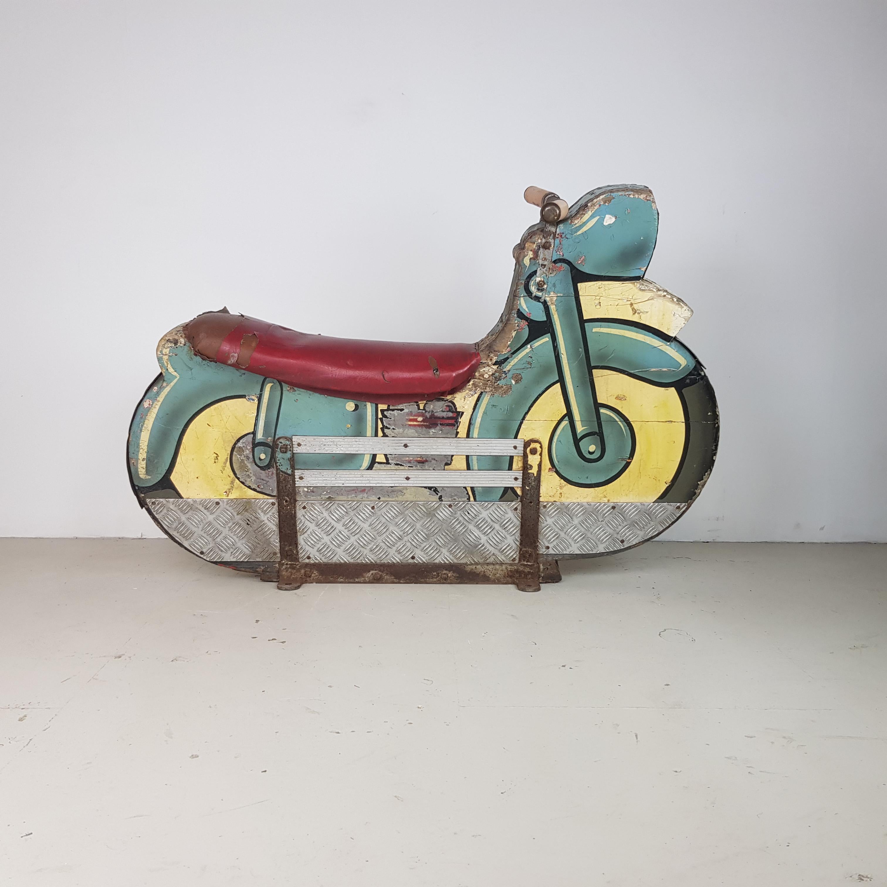 English Vintage British 1940s Fairground Motorbike