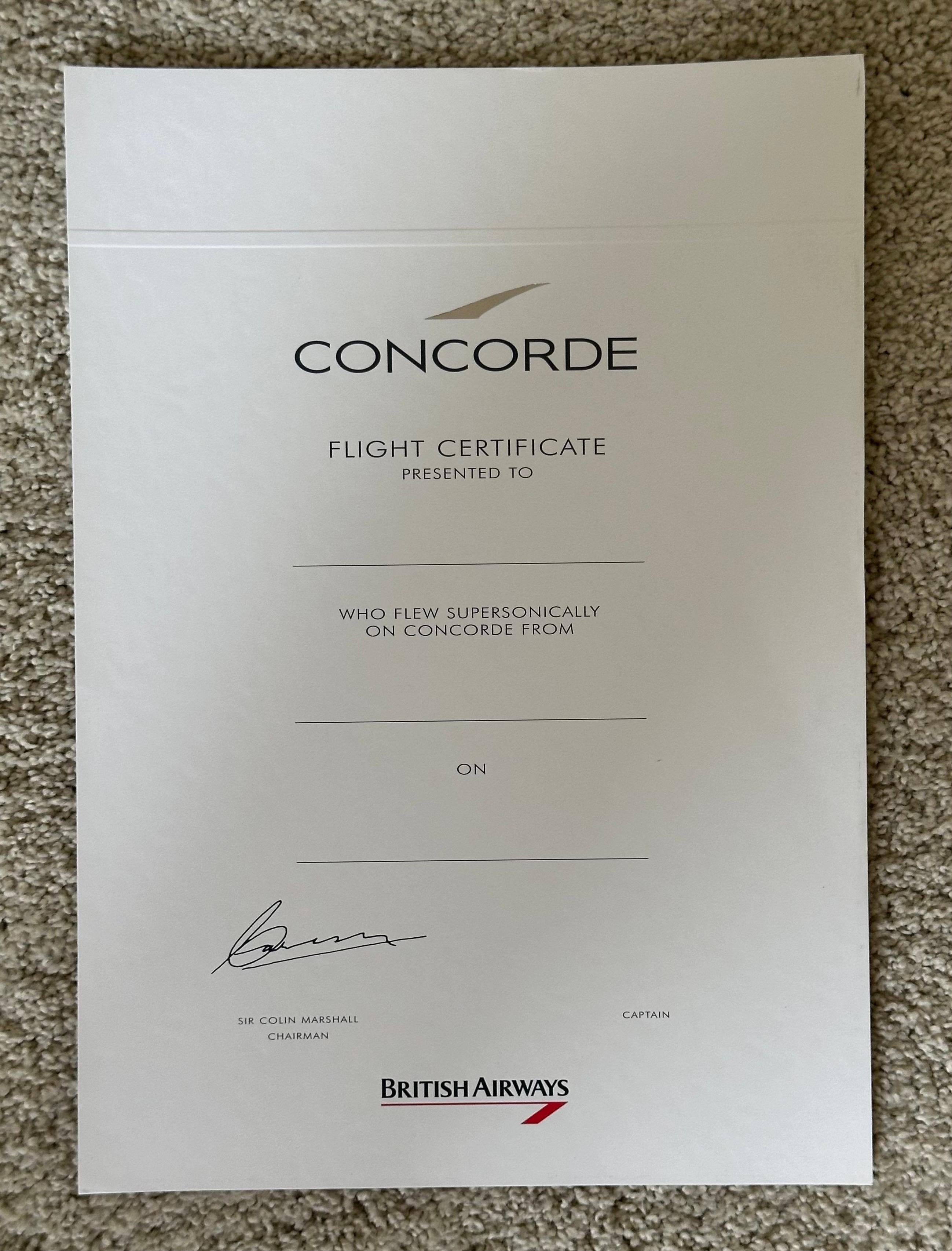 XX secolo Dossier passeggeri / Folio d'epoca British Airways Concorde Jetliner in vendita