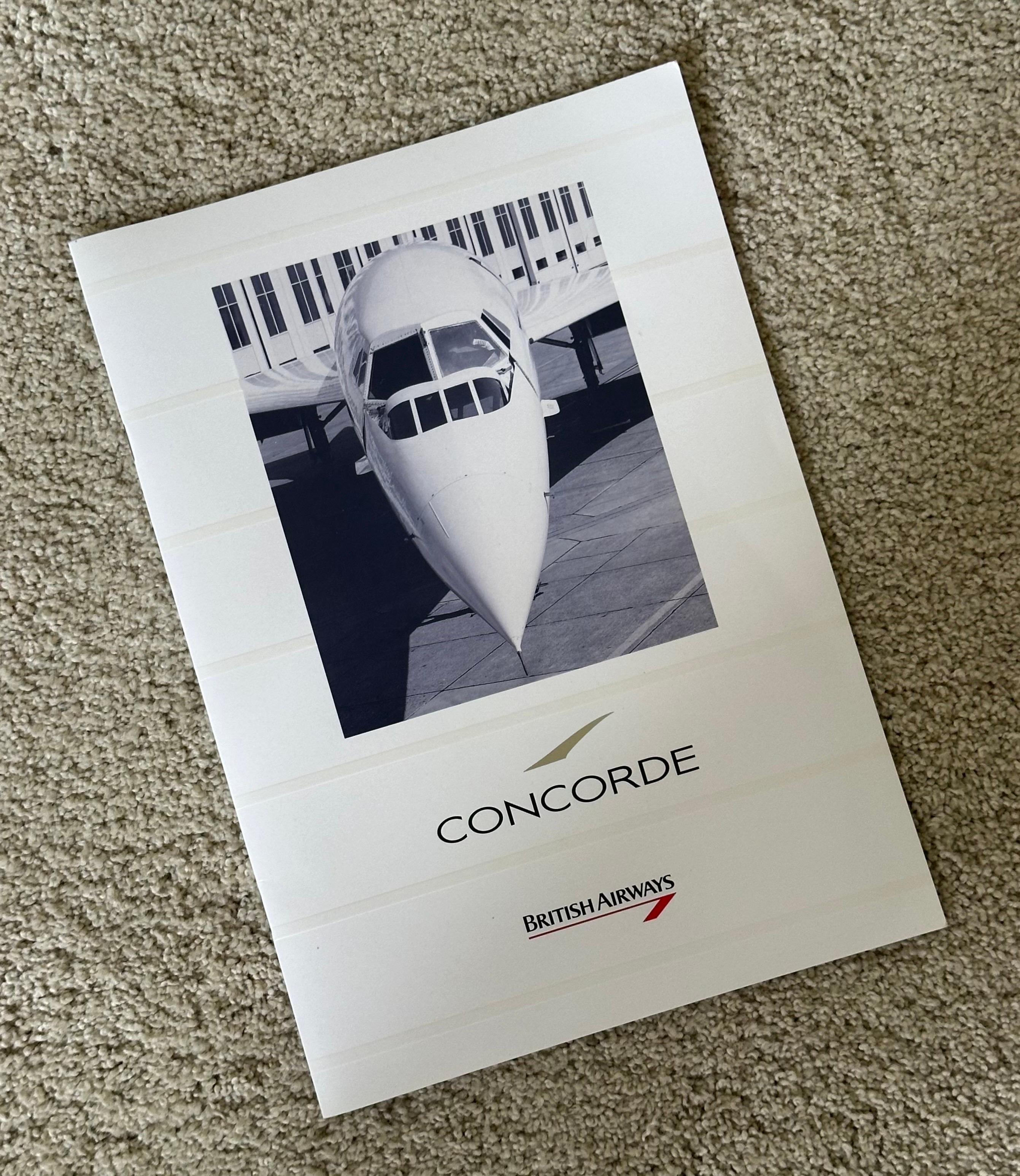 Dossier passeggeri / Folio d'epoca British Airways Concorde Jetliner in vendita 1