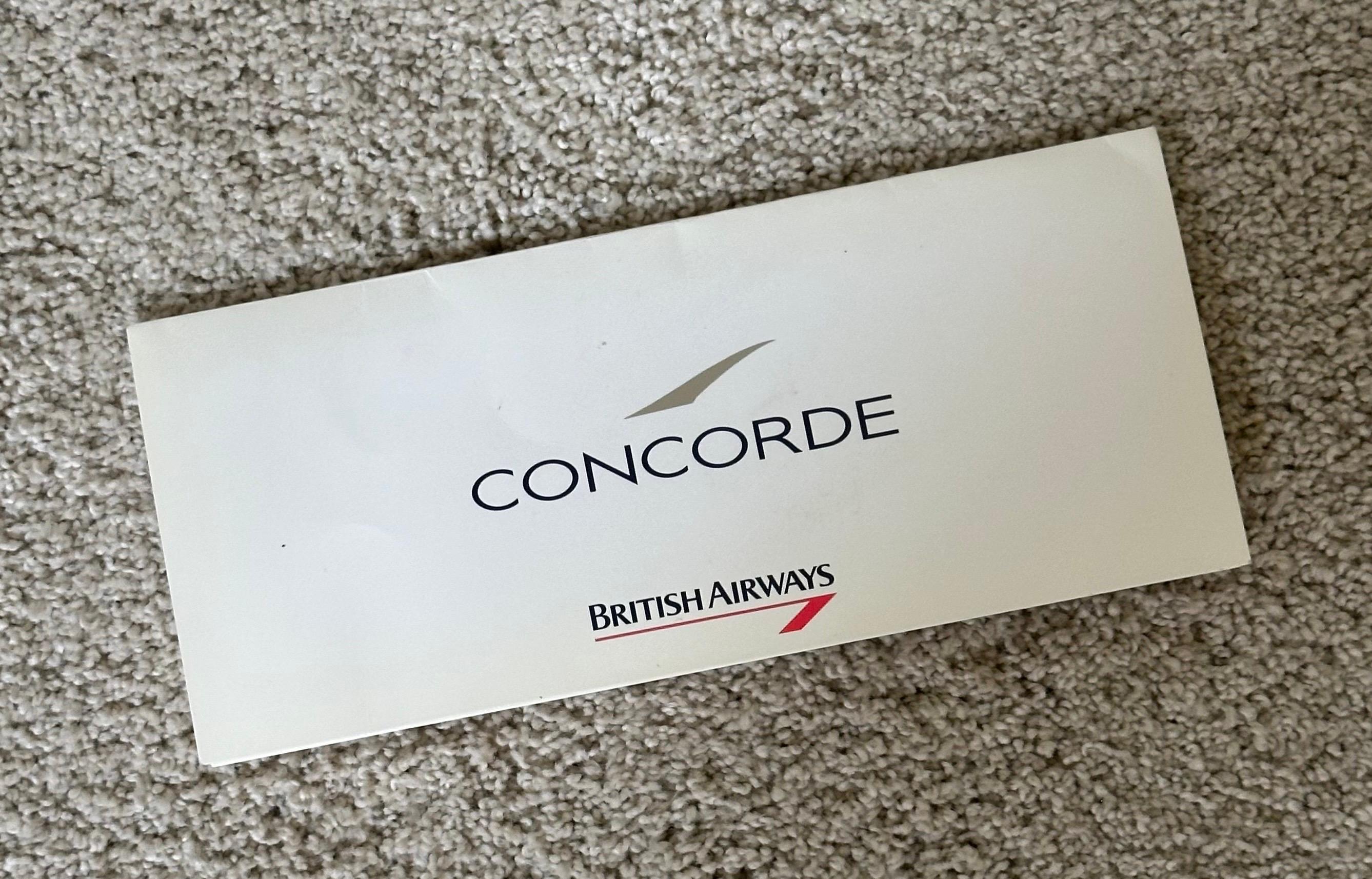 Dossier passeggeri / Folio d'epoca British Airways Concorde Jetliner in vendita 3